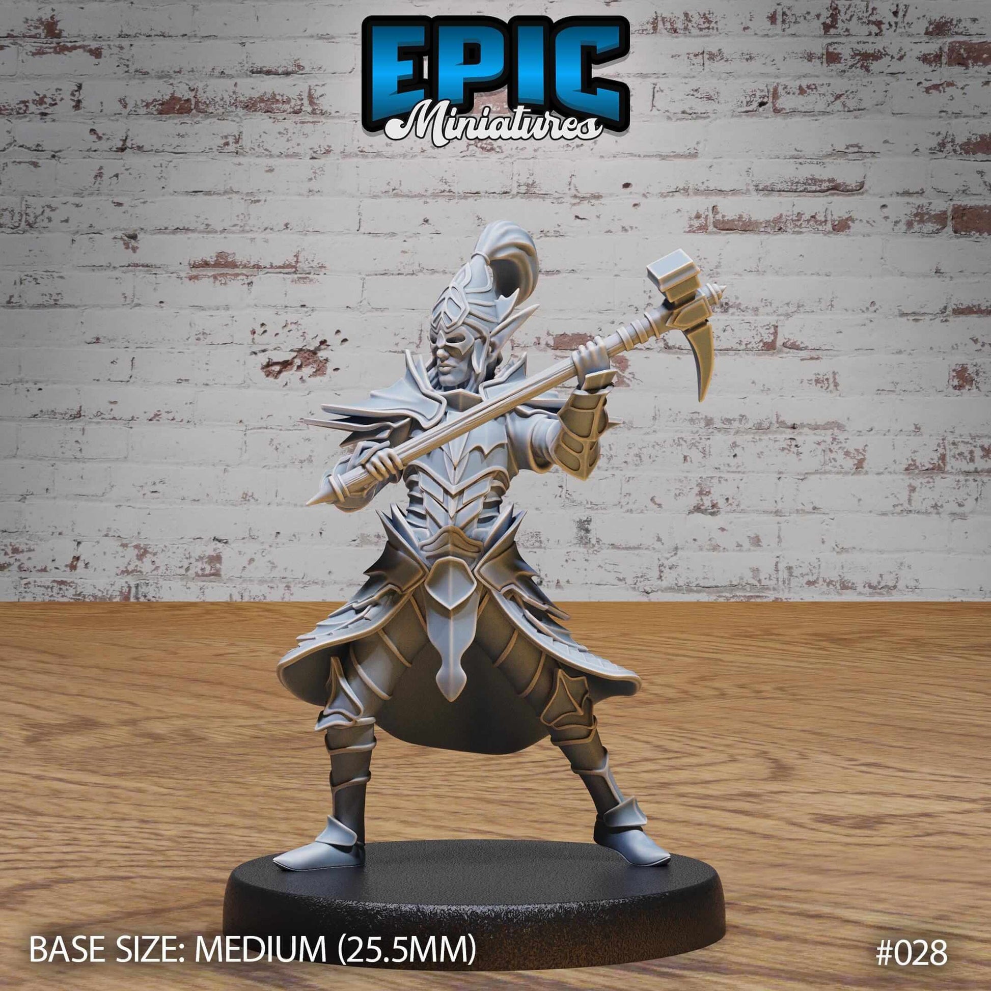 Dark Elf - Drow - with Hammer - D&D Epic Miniatures   and Dragons