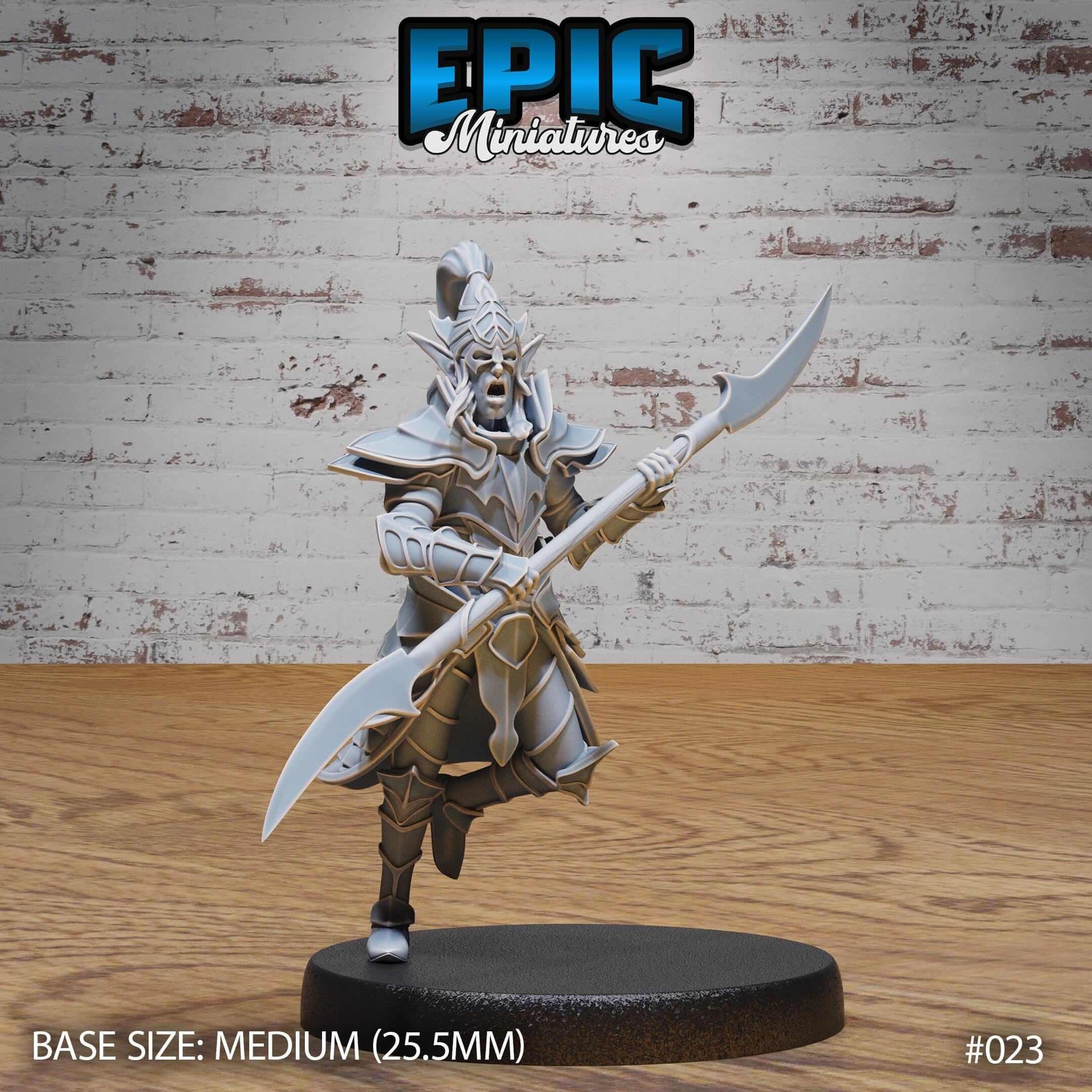 Dark Elf - Drow - with double bladed Spear - D&D Epic Miniatures   and Dragons