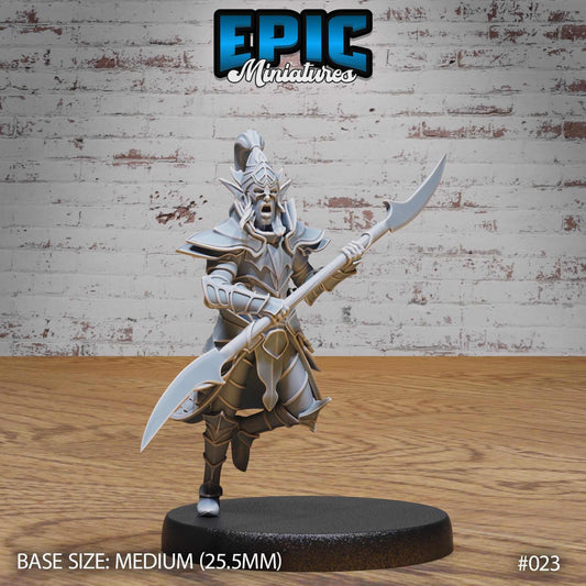 Dark Elf - Drow - with double bladed Spear - D&D Epic Miniatures   and Dragons