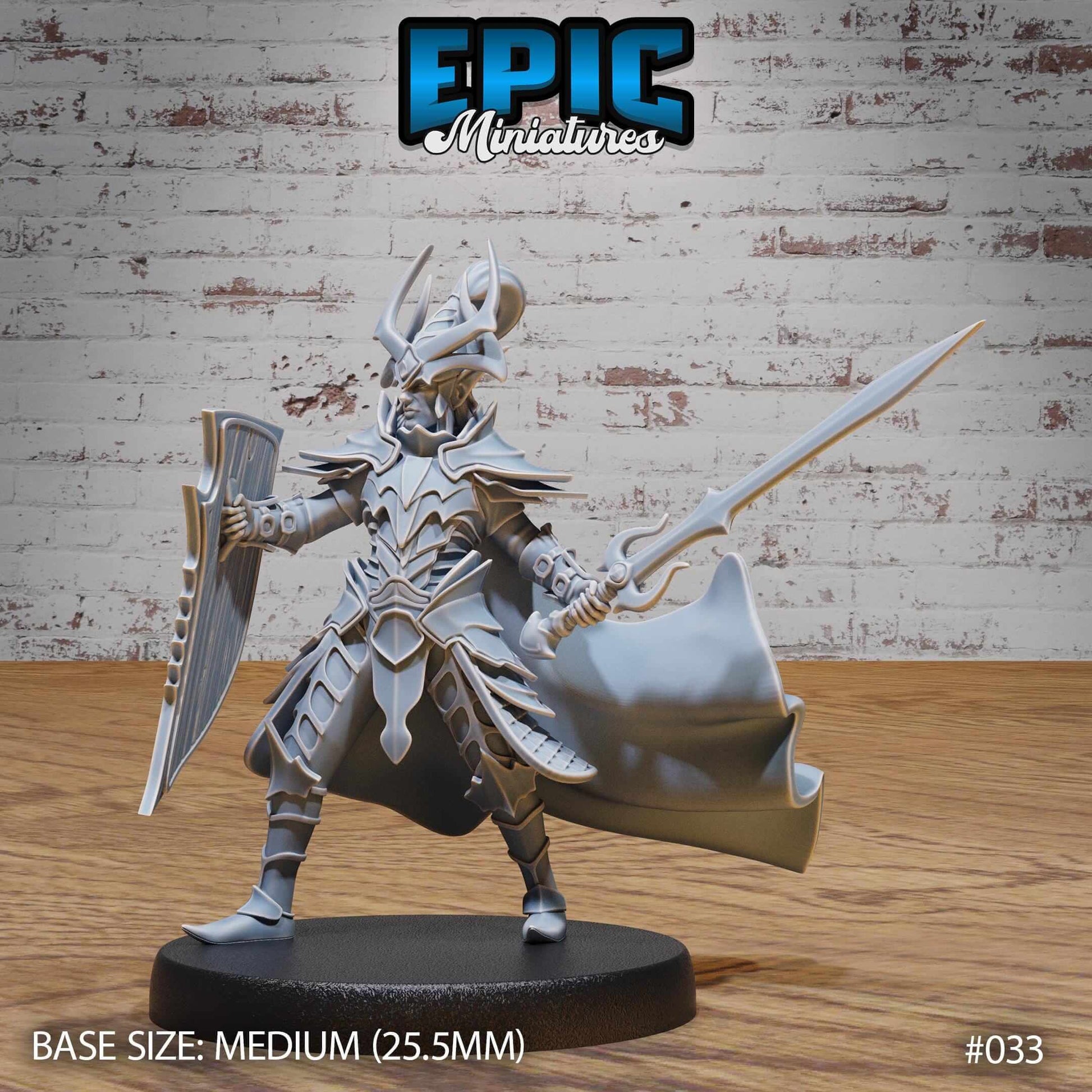 Dark Elf - Drow- Paladin - D&D Epic Miniatures   and Dragons