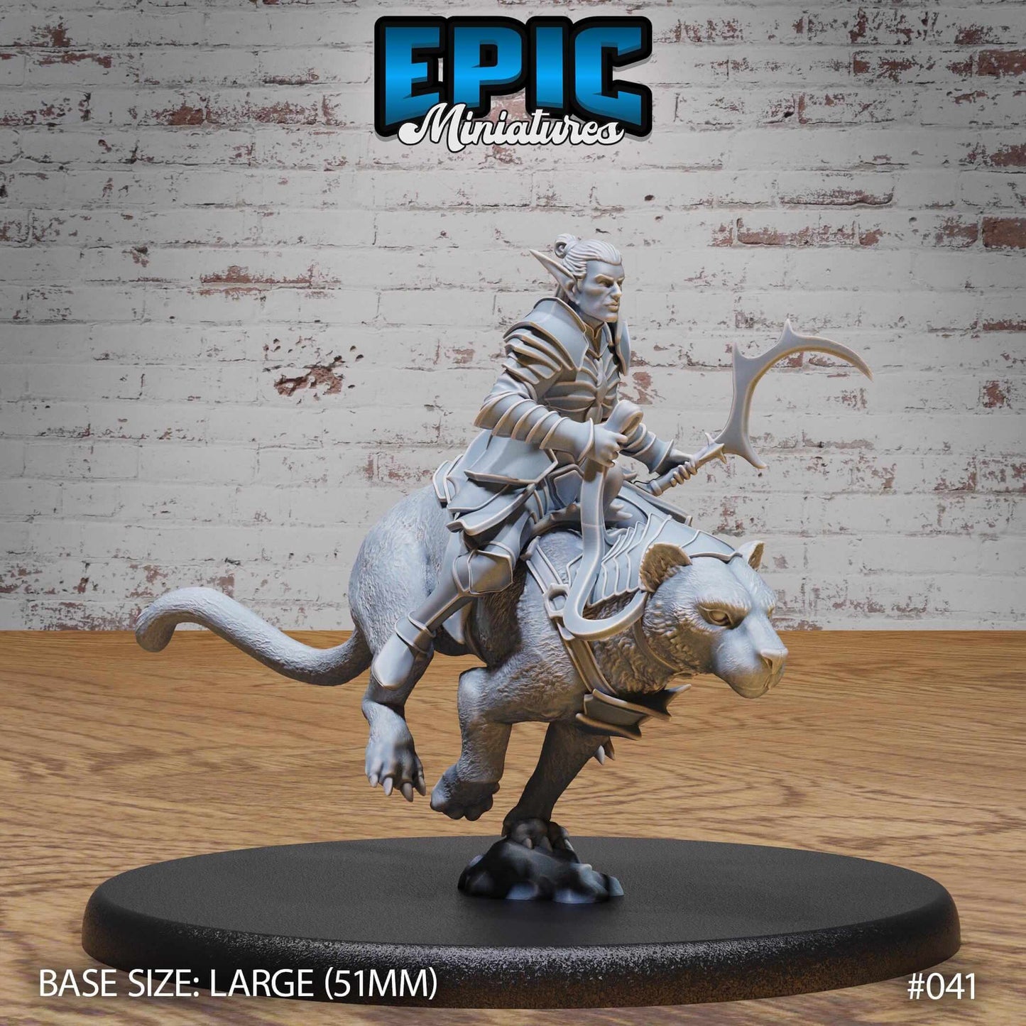 Dark Elf - Drow - Panther Rider- D&D Epic Miniatures   and Dragons