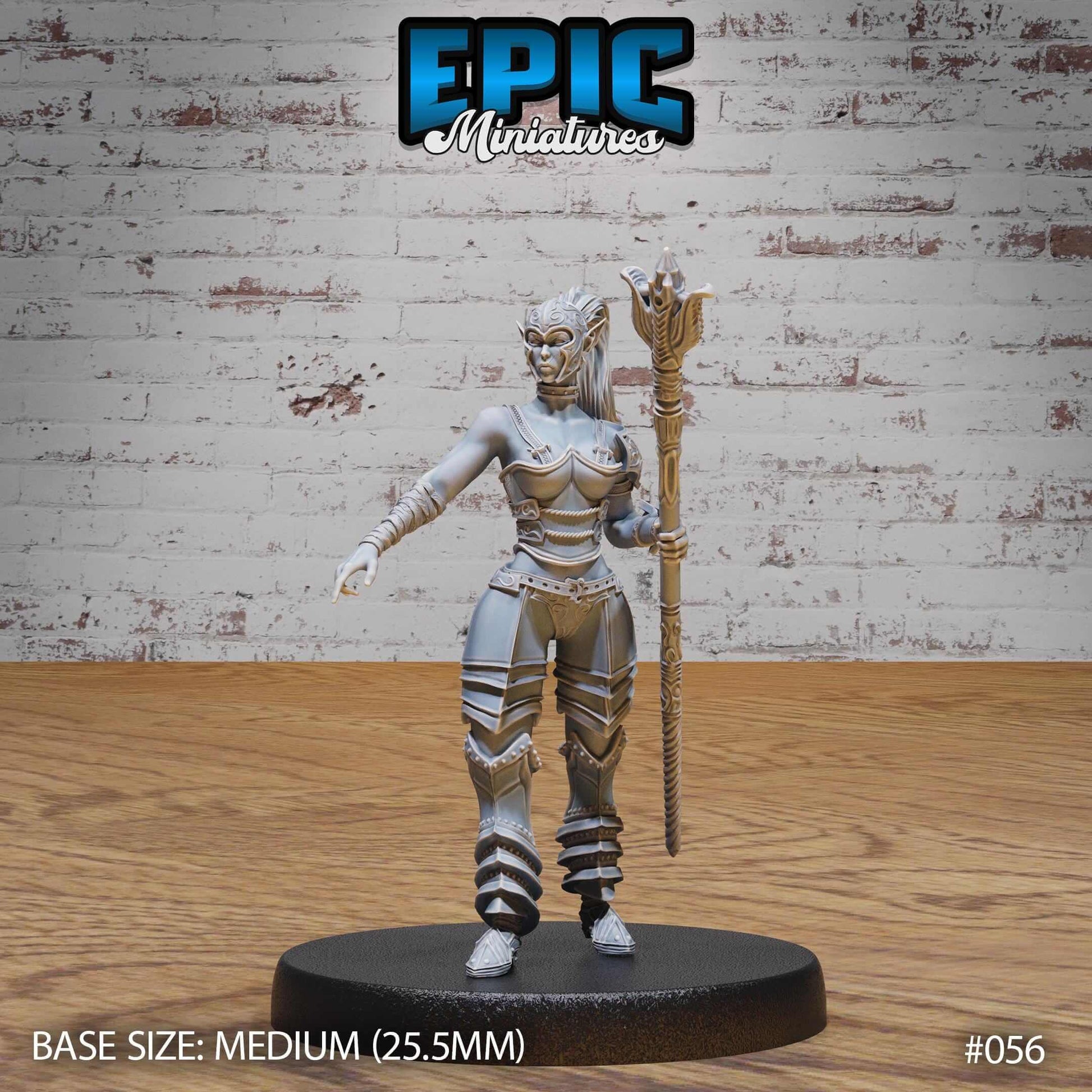 Dark Elf - Drow - Female Gladiator - D&D Epic Miniatures   and Dragons