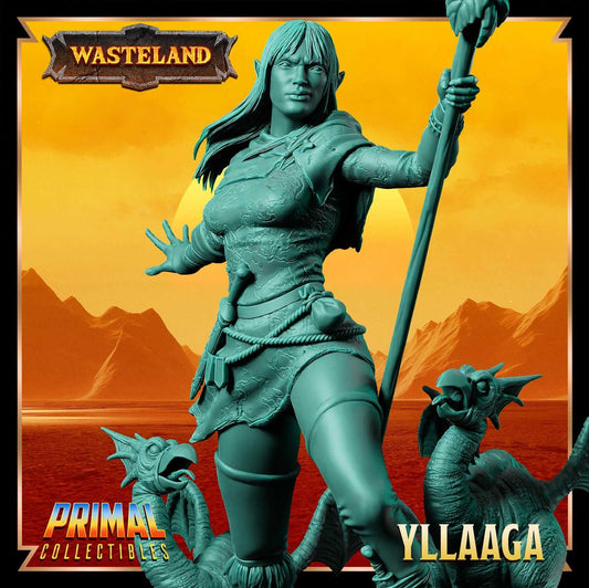 Yllaaga Half-Elf Warrior - Wasteland 3D Printed Resin RPG/Tabletop/Boardgames Miniature Primal Collectibles