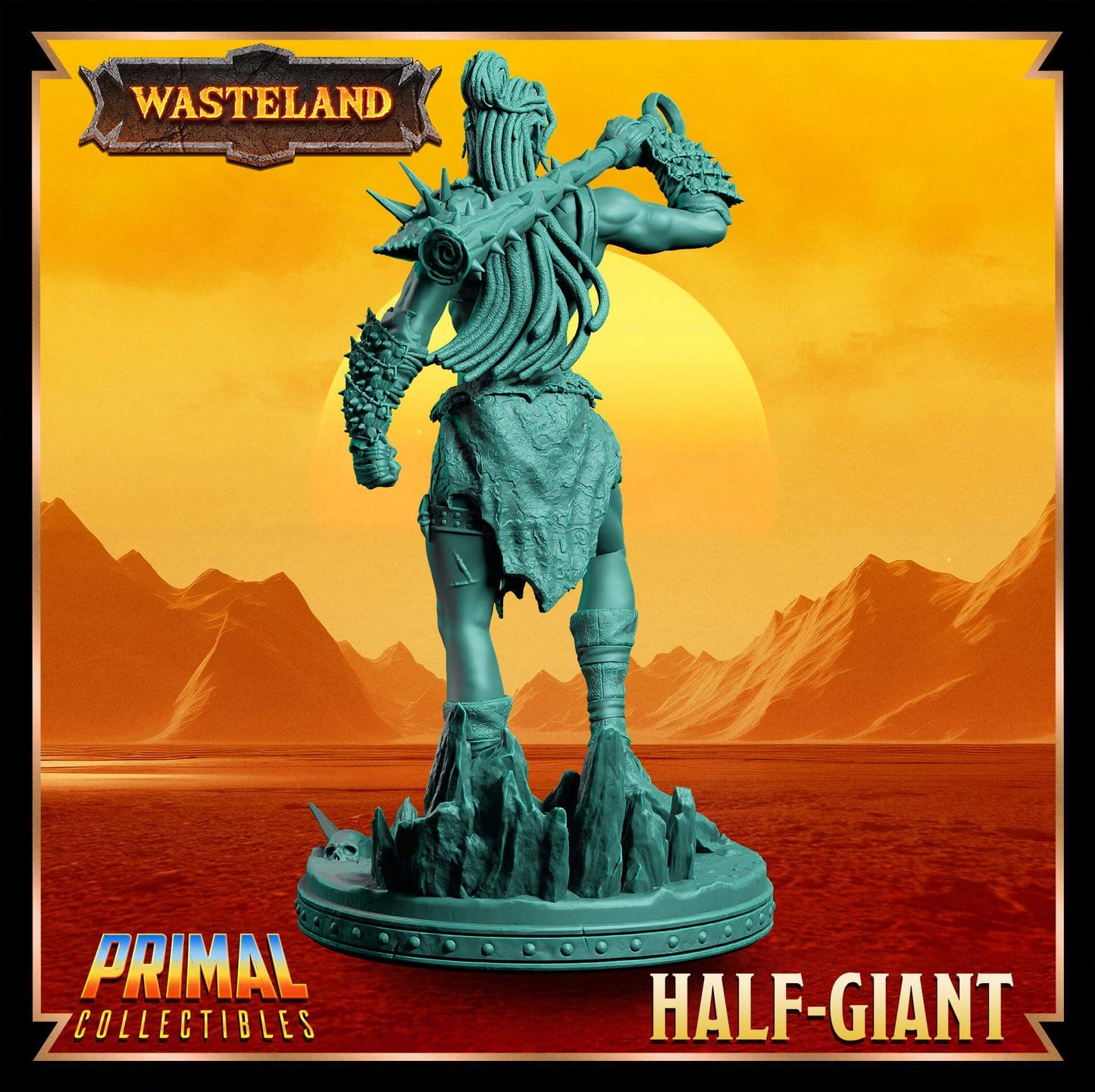 Female Half Giant - Wasteland 3D Printed Resin RPG/Tabletop/Boardgames Miniature Primal Collectibles