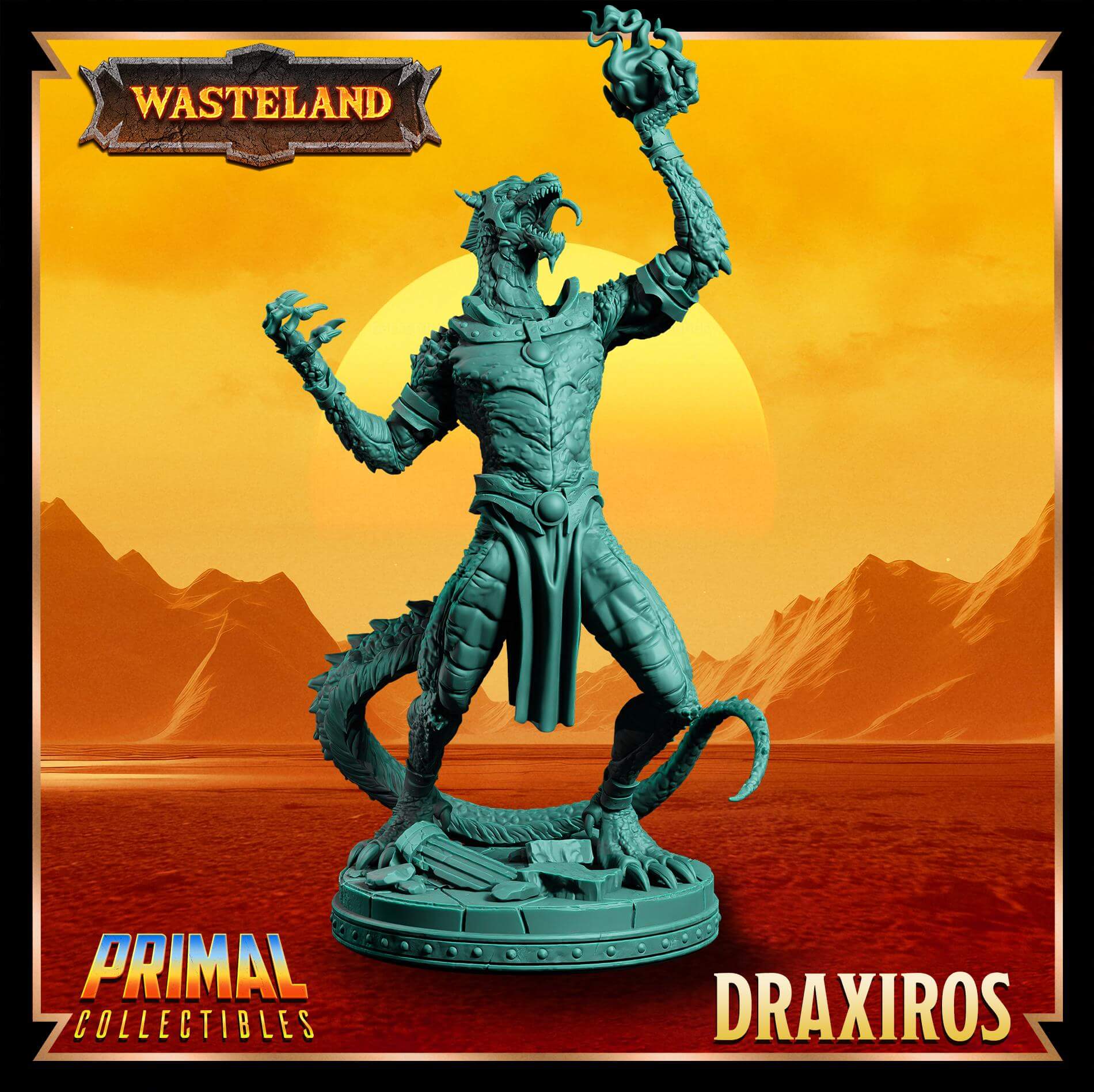 Draxiros Sorcerer King - Wasteland 3D Printed Resin RPG/Tabletop/Boardgames Miniature Primal Collectibles