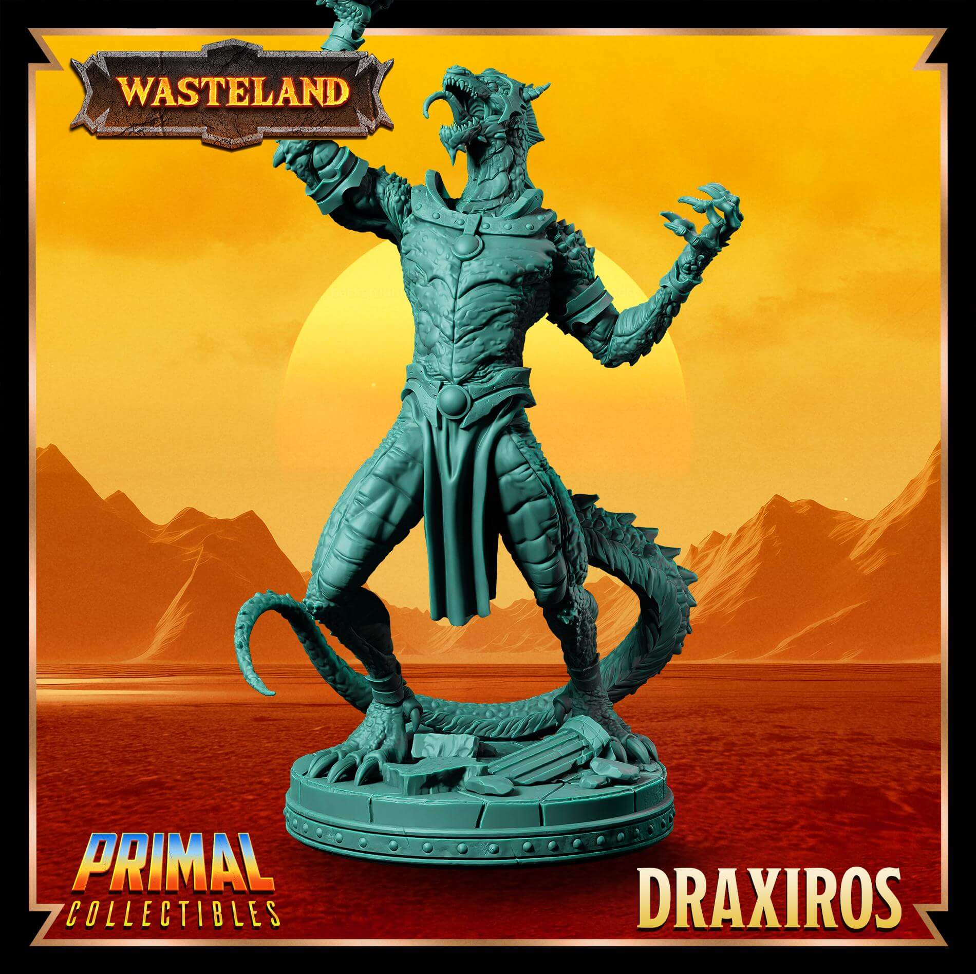 Draxiros Sorcerer King - Wasteland 3D Printed Resin RPG/Tabletop/Boardgames Miniature Primal Collectibles