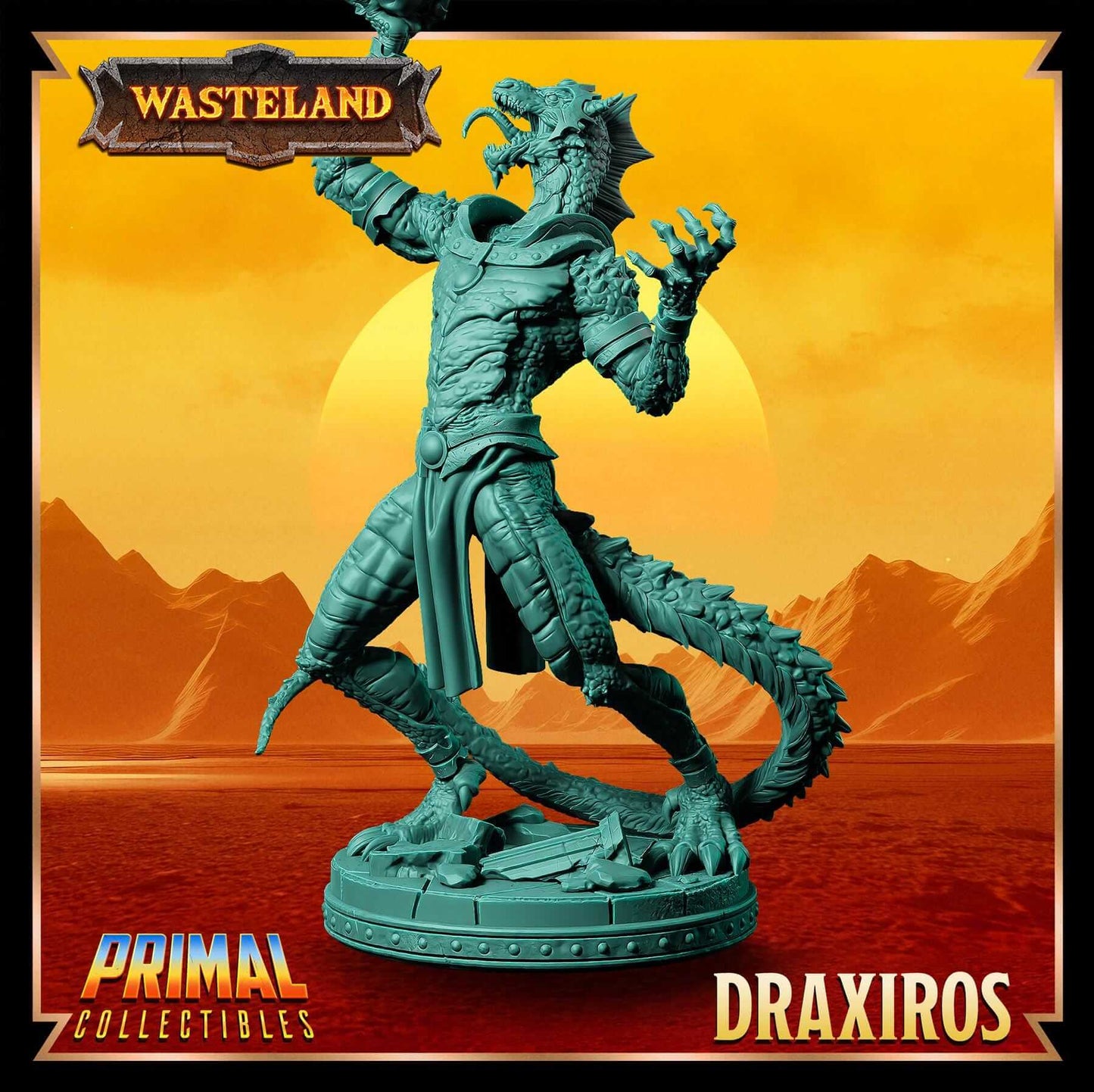 Draxiros Sorcerer King - Wasteland 3D Printed Resin RPG/Tabletop/Boardgames Miniature Primal Collectibles