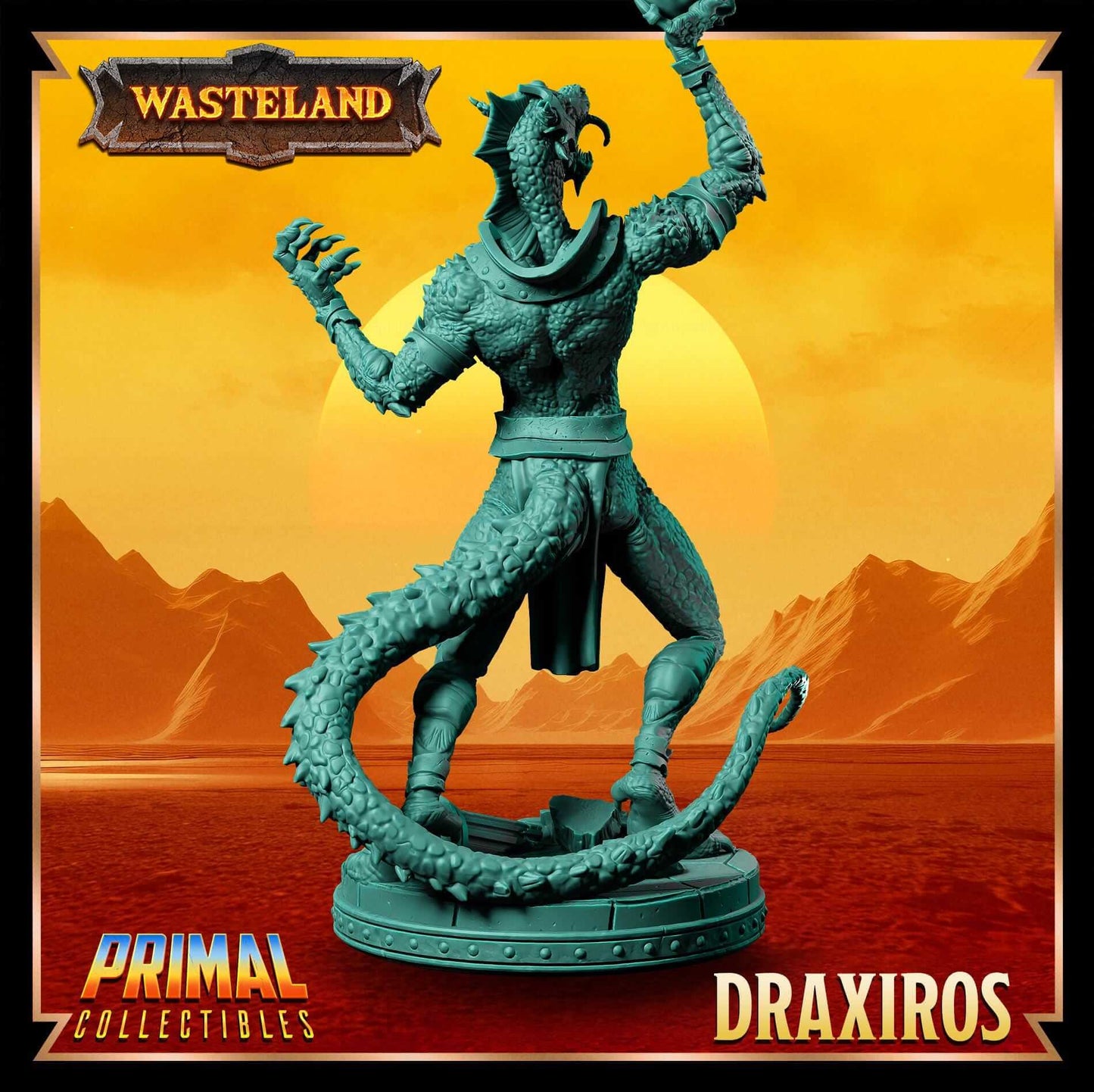 Draxiros Sorcerer King - Wasteland 3D Printed Resin RPG/Tabletop/Boardgames Miniature Primal Collectibles