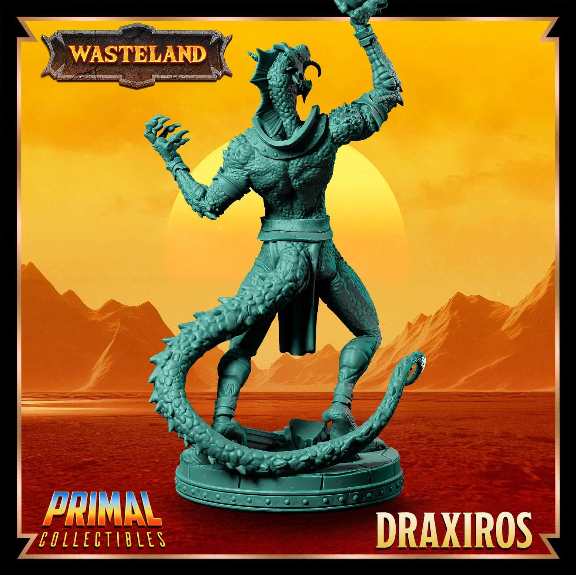 Draxiros Sorcerer King - Wasteland 3D Printed Resin RPG/Tabletop/Boardgames Miniature Primal Collectibles