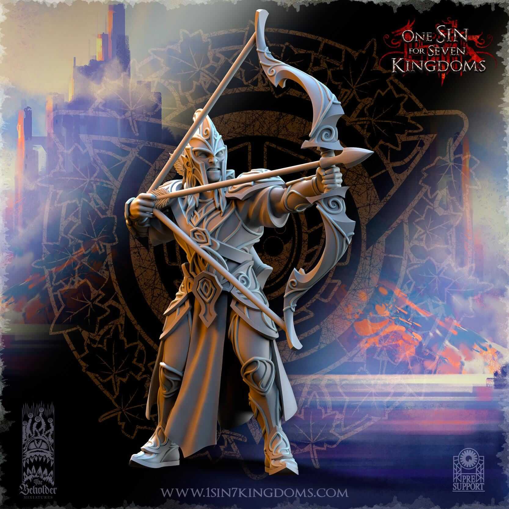 Elven Archers - Silvermoor Elves - One Sin for Seven Kingdoms - Beholder Miniatures