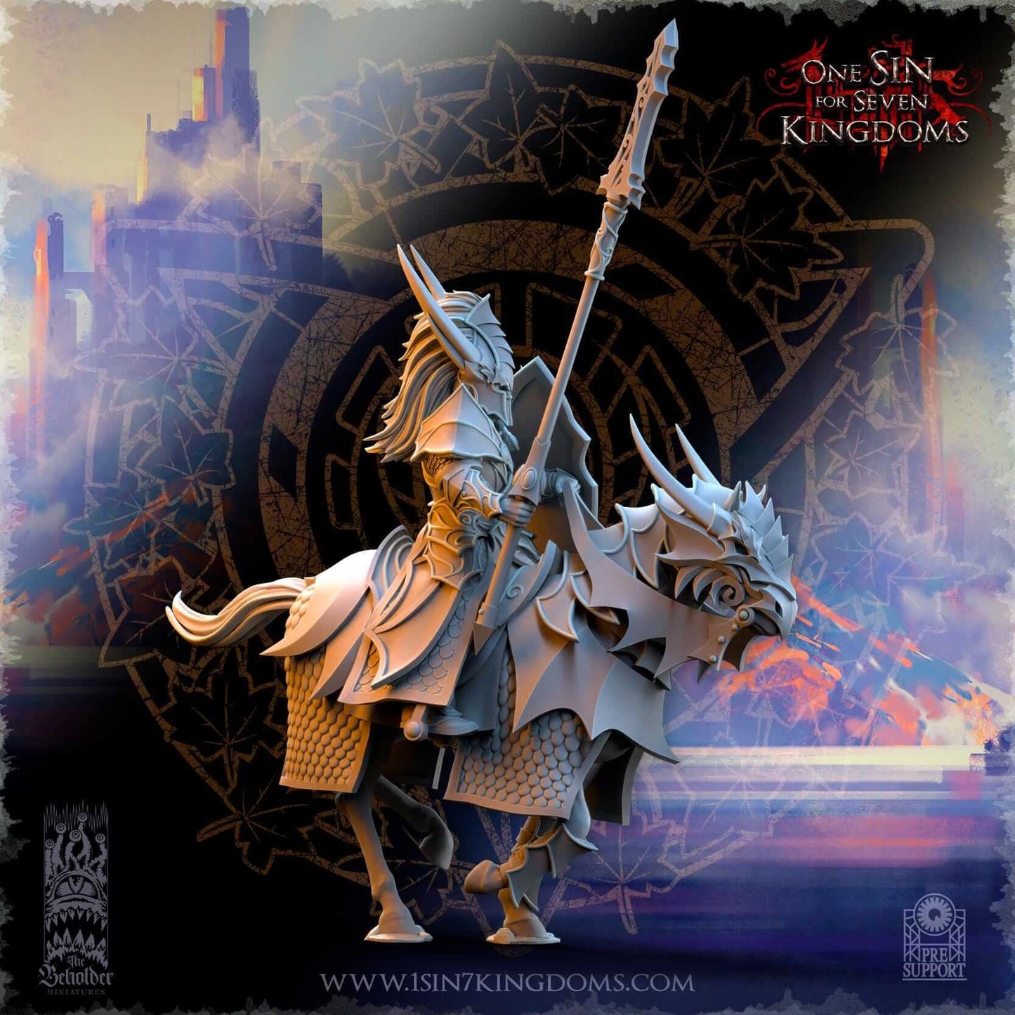 Dragonborn Knights - Silvermoor Elves - One Sin for Seven Kingdoms - Beholder Miniatures
