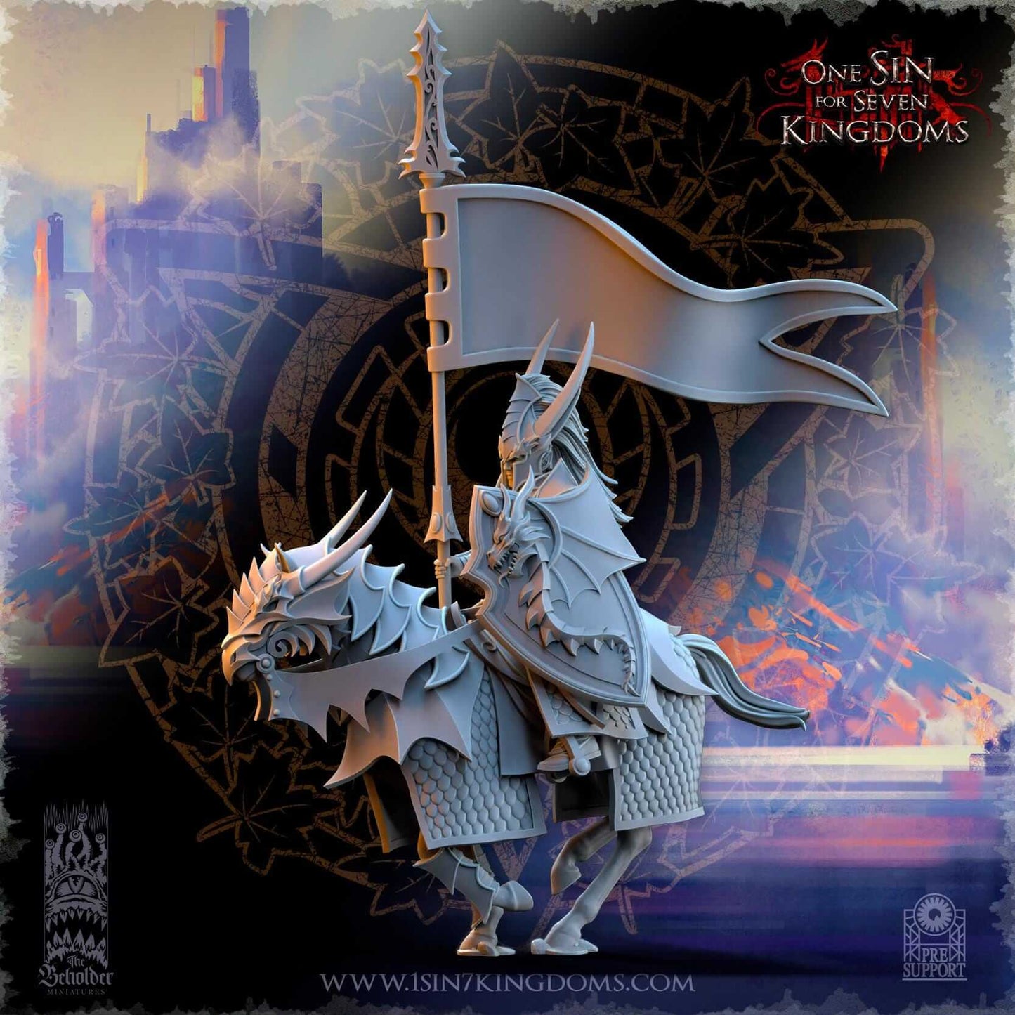 Dragonborn Knights - Silvermoor Elves - One Sin for Seven Kingdoms - Beholder Miniatures