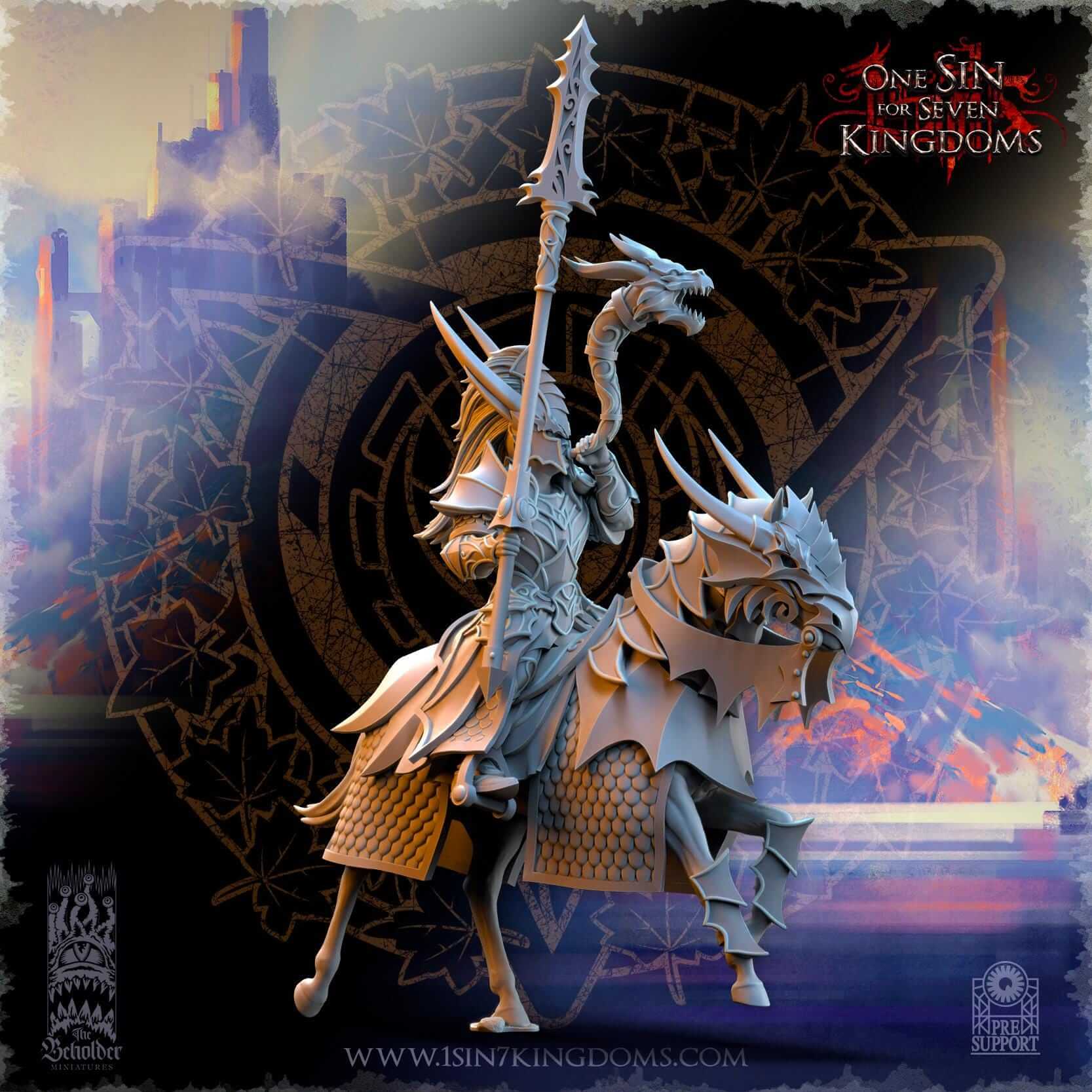 Dragonborn Knights - Silvermoor Elves - One Sin for Seven Kingdoms - Beholder Miniatures