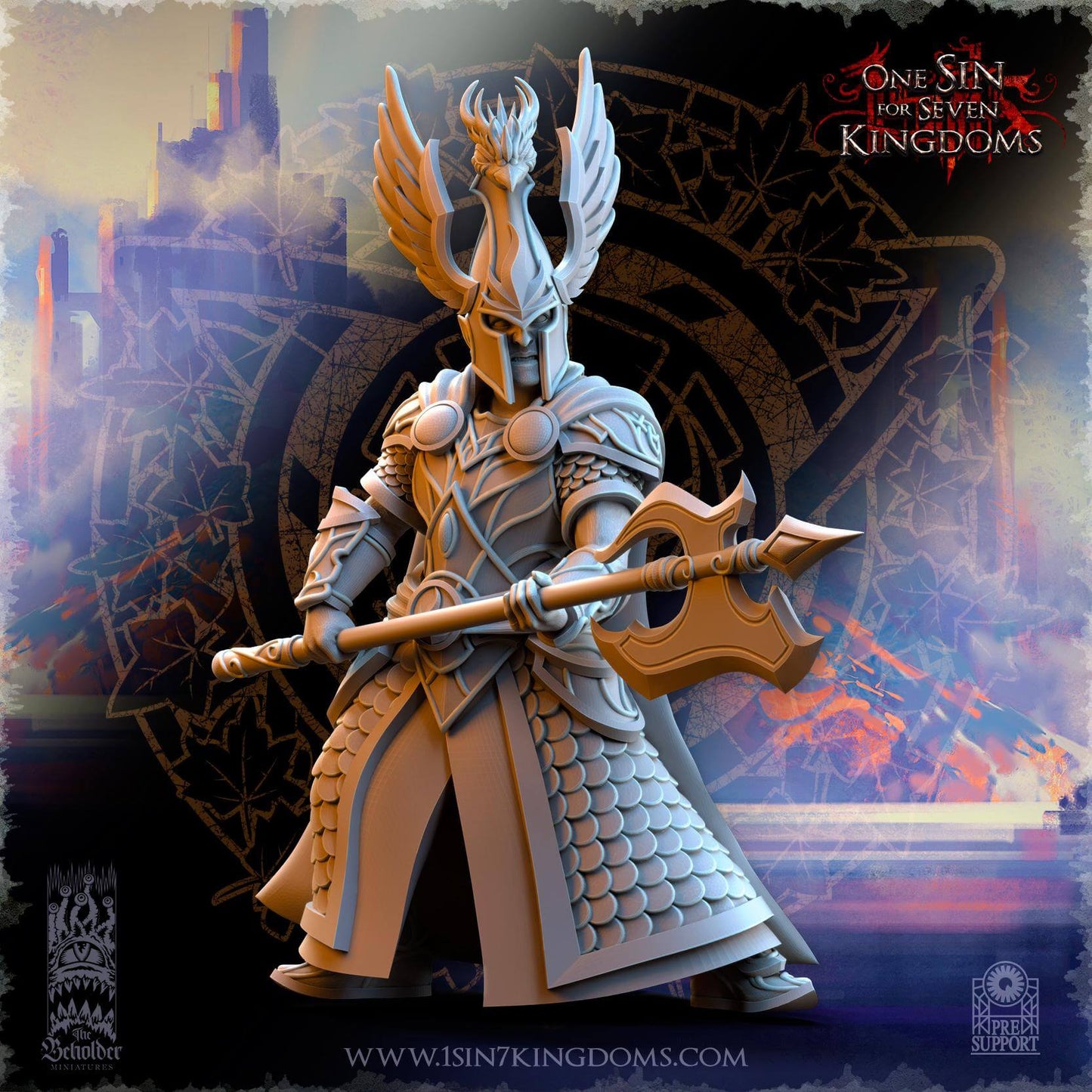 Searing Bird Guardians - Silvermoor Elves - One Sin for Seven Kingdoms - Beholder Miniatures