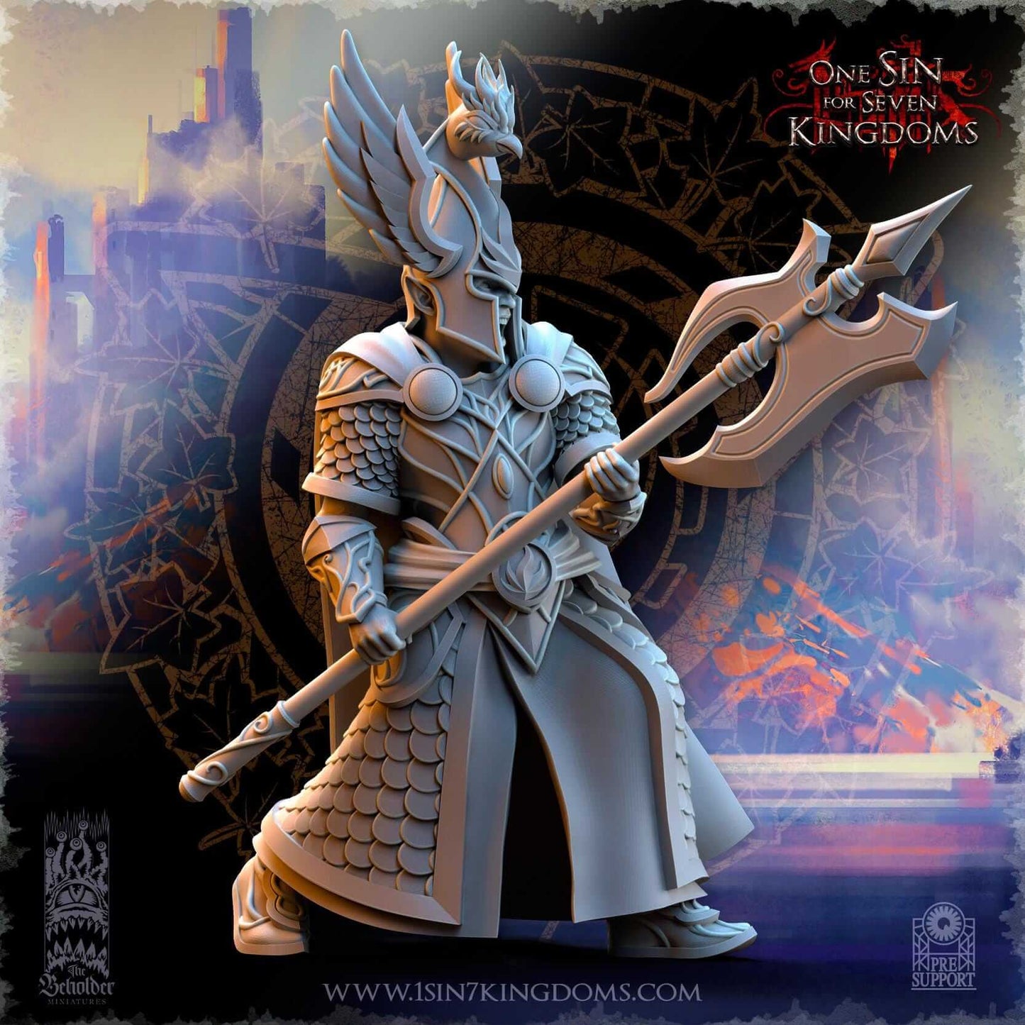 Searing Bird Guardians - Silvermoor Elves - One Sin for Seven Kingdoms - Beholder Miniatures