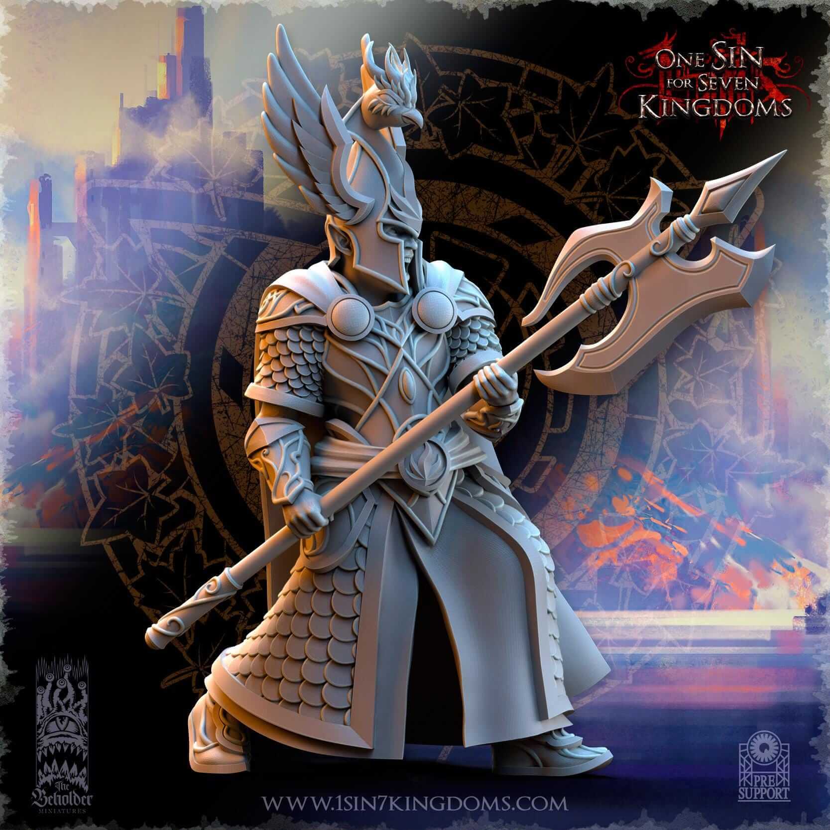 Searing Bird Guardians - Silvermoor Elves - One Sin for Seven Kingdoms - Beholder Miniatures