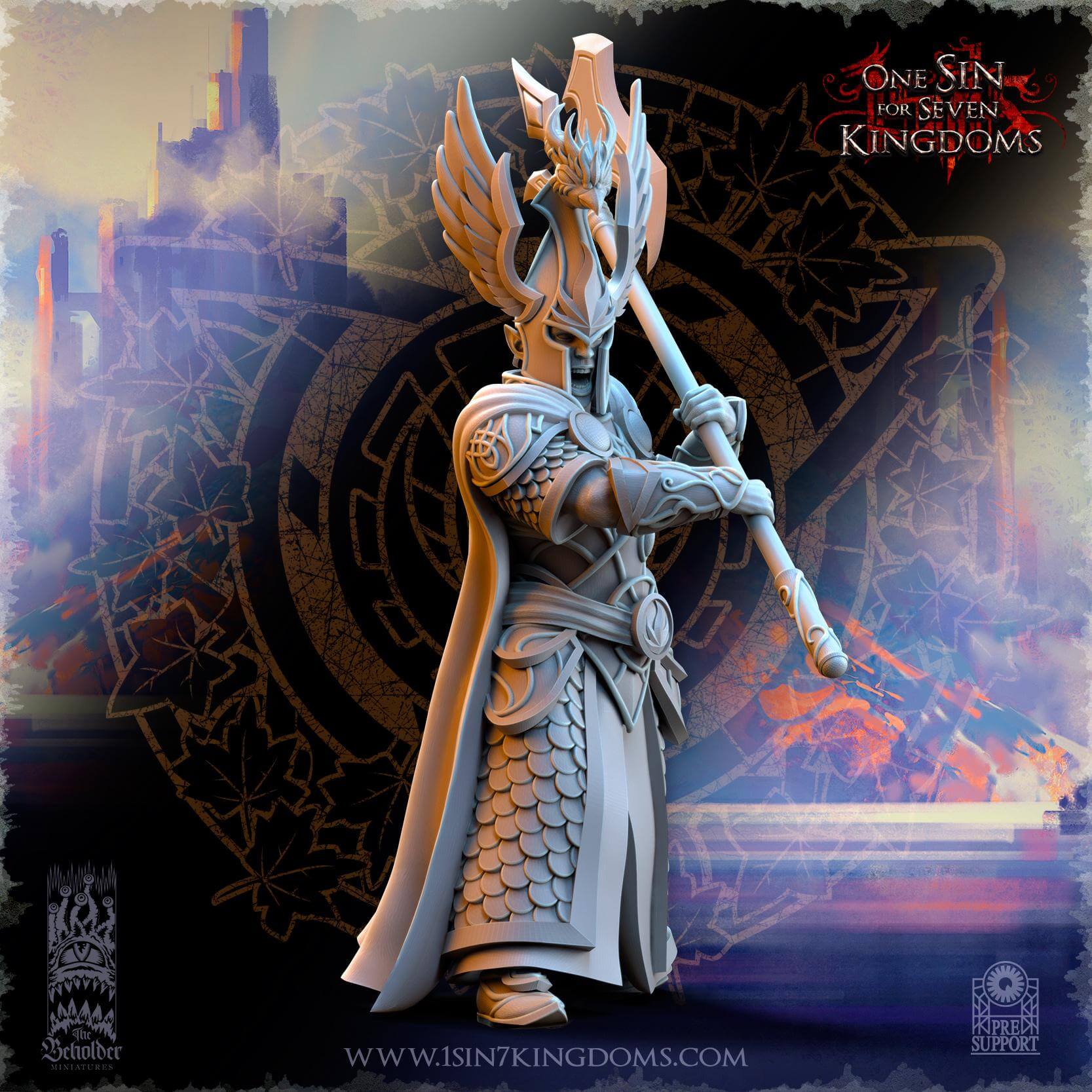 Searing Bird Guardians - Silvermoor Elves - One Sin for Seven Kingdoms - Beholder Miniatures