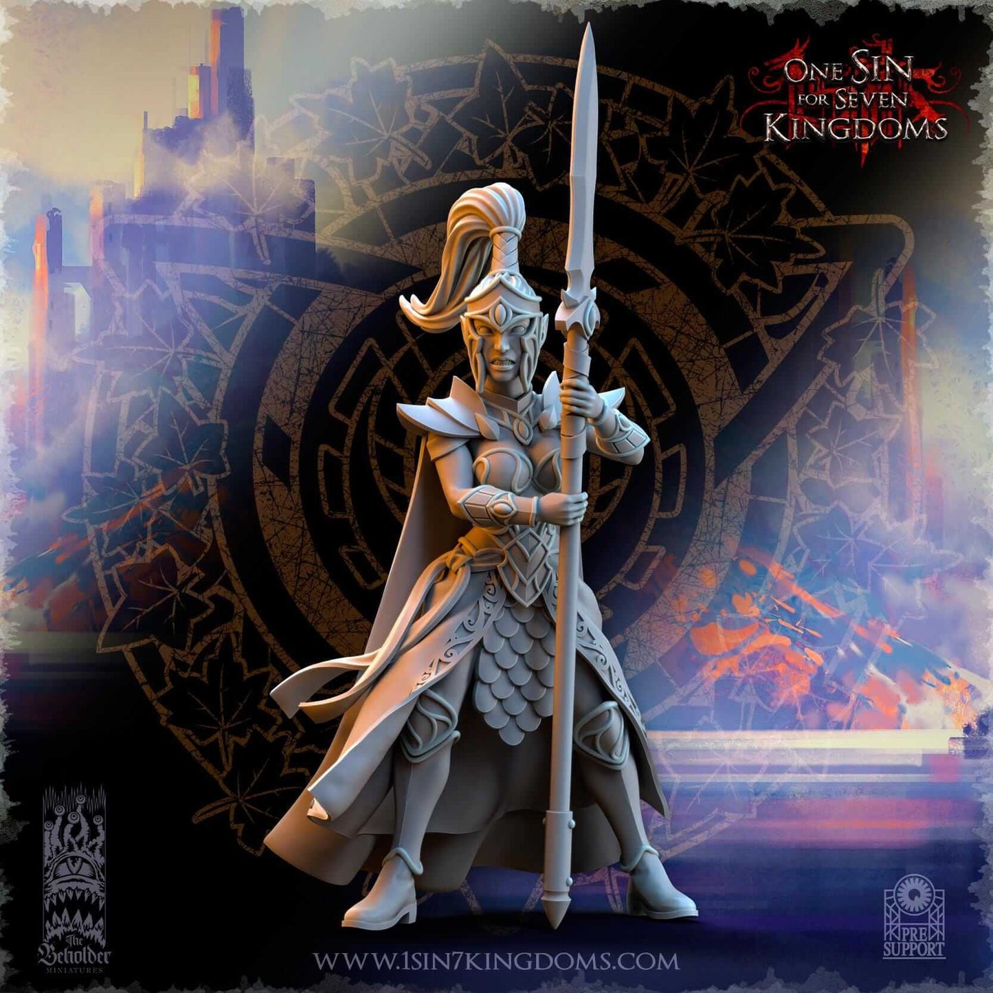 Sisterhood Praetorians - Silvermoor Elves - One Sin for Seven Kingdoms - Beholder Miniatures