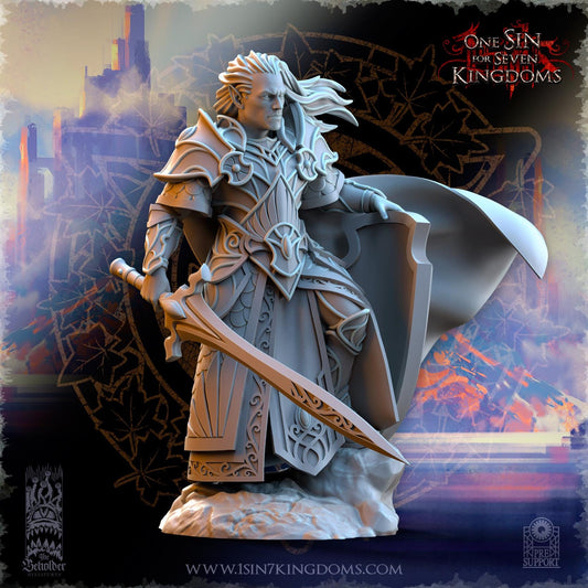 Polomhir Commander - Silvermoor Elves - One Sin for Seven Kingdoms - Beholder Miniatures