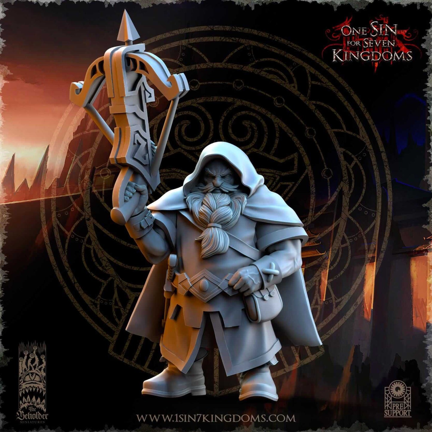 Dwarf Crossbowman - Dwarf Kingdoms - One Sin for Seven Kingdoms - Beholder Miniatures