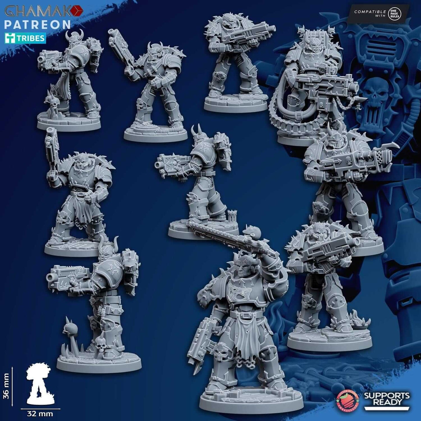 Traitor Militum Ranged - Ghamak Miniatures Grimdark Void Marines