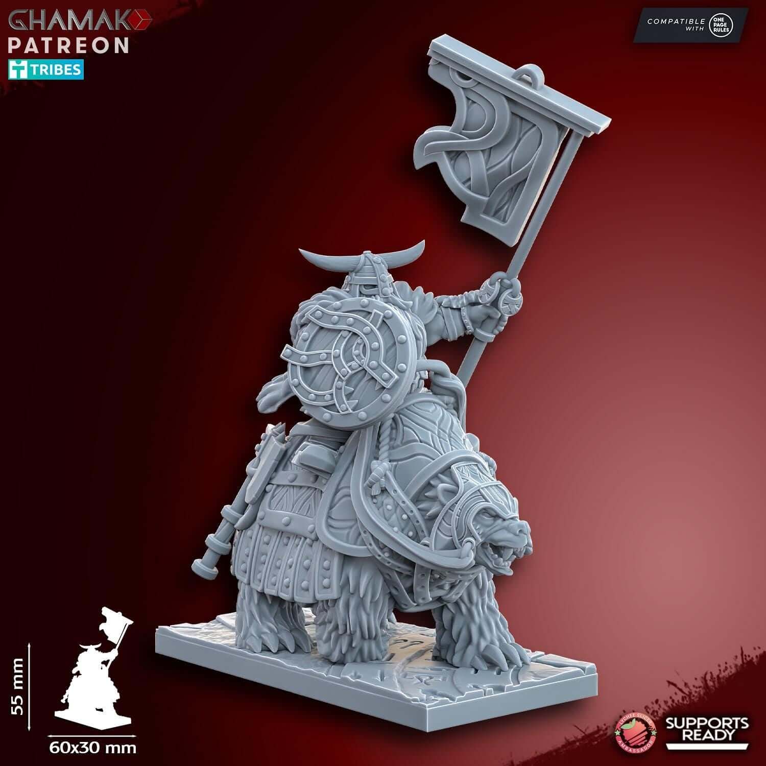Dwarf Bear Riders - Miniatures by Ghamak