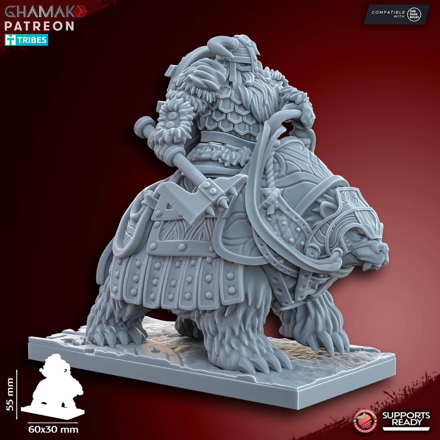 Dwarf Bear Riders - Miniatures by Ghamak
