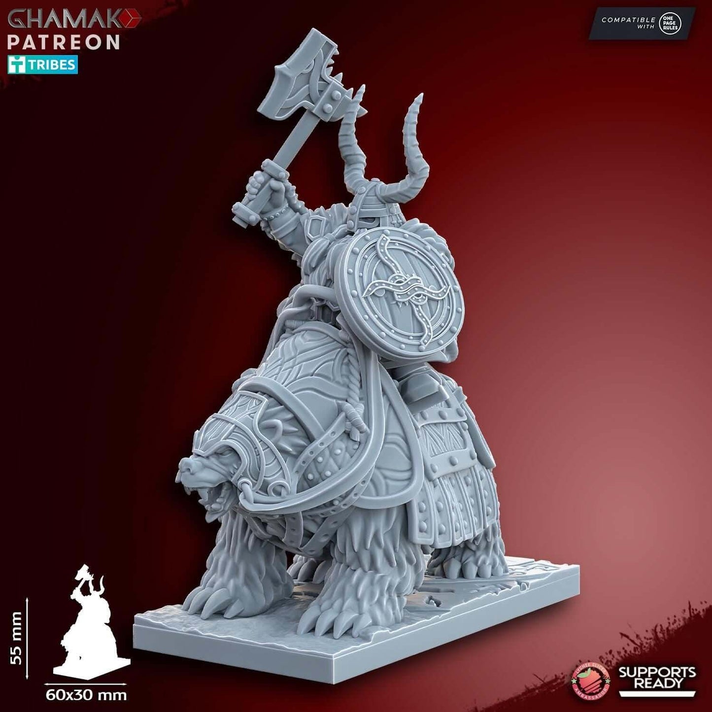 Dwarf Bear Riders - Miniatures by Ghamak