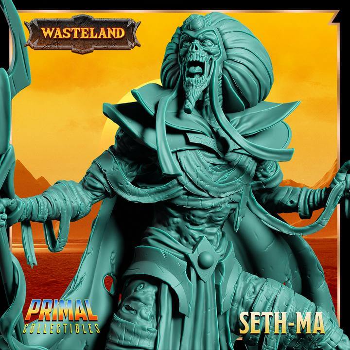 Seth-Ma Sorcerer King Wasteland Miniature Primal Collectibles