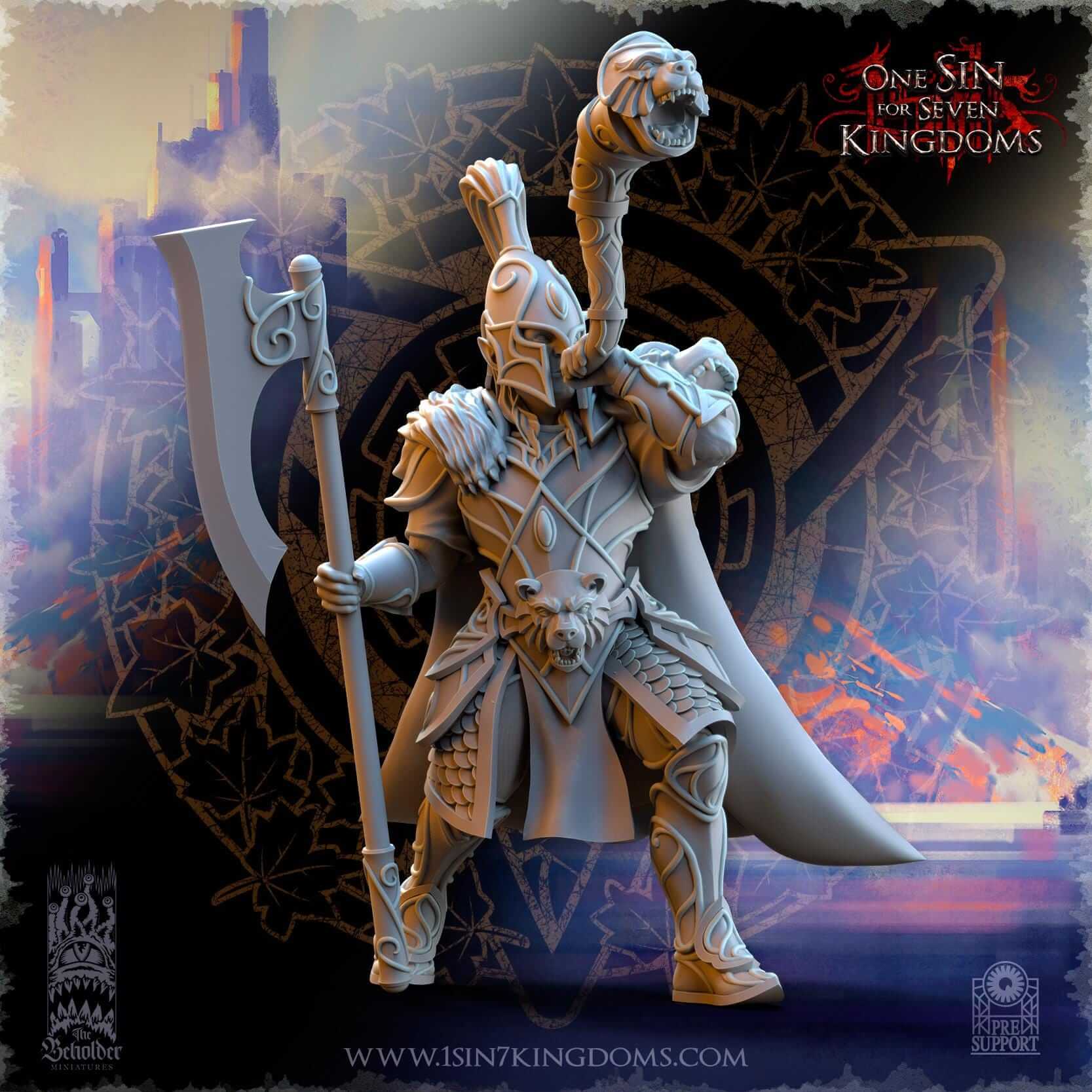 Bear Guardians - Silvermoor Elves - One Sin for Seven Kingdoms - Beholder Miniatures