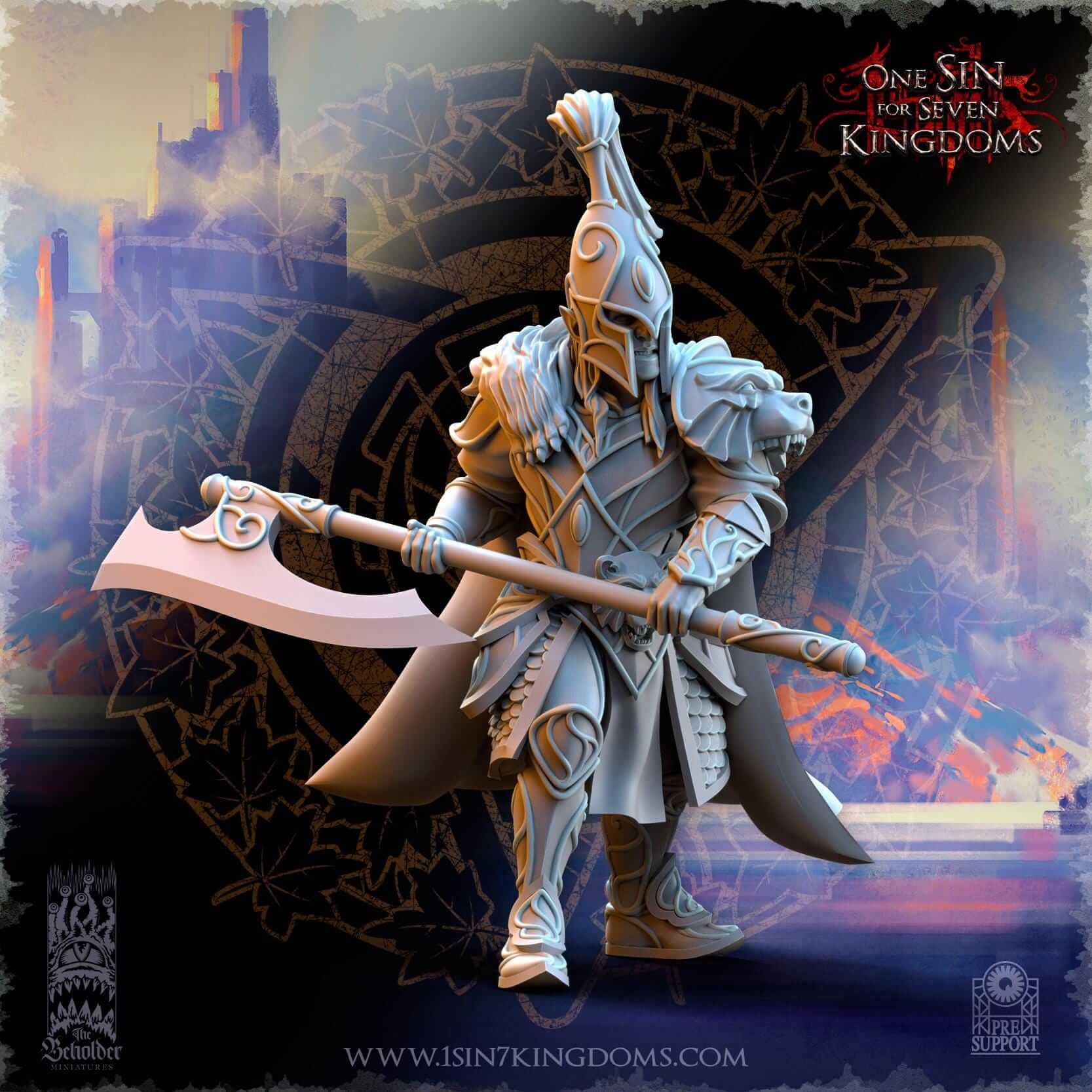 Bear Guardians - Silvermoor Elves - One Sin for Seven Kingdoms - Beholder Miniatures