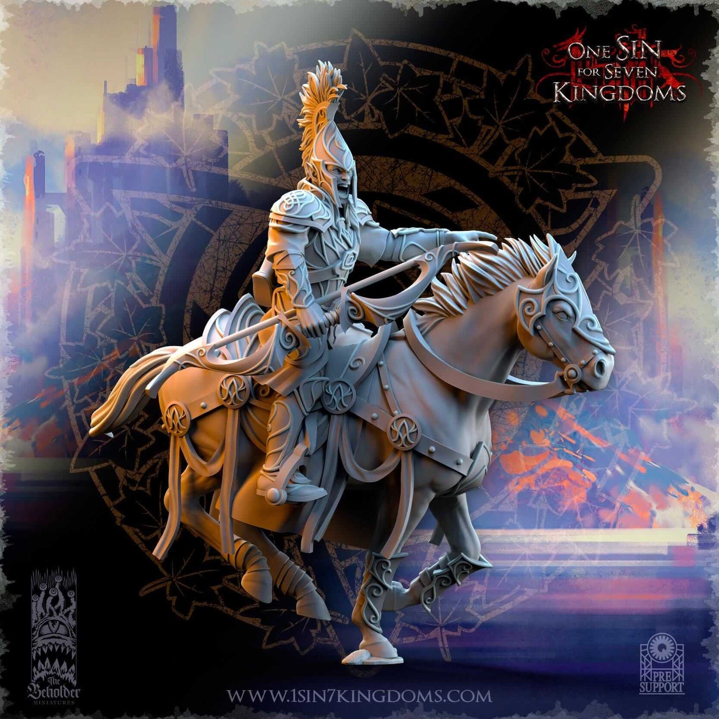 Archer Cavalry - Silvermoor Elves - One Sin for Seven Kingdoms - Beholder Miniatures