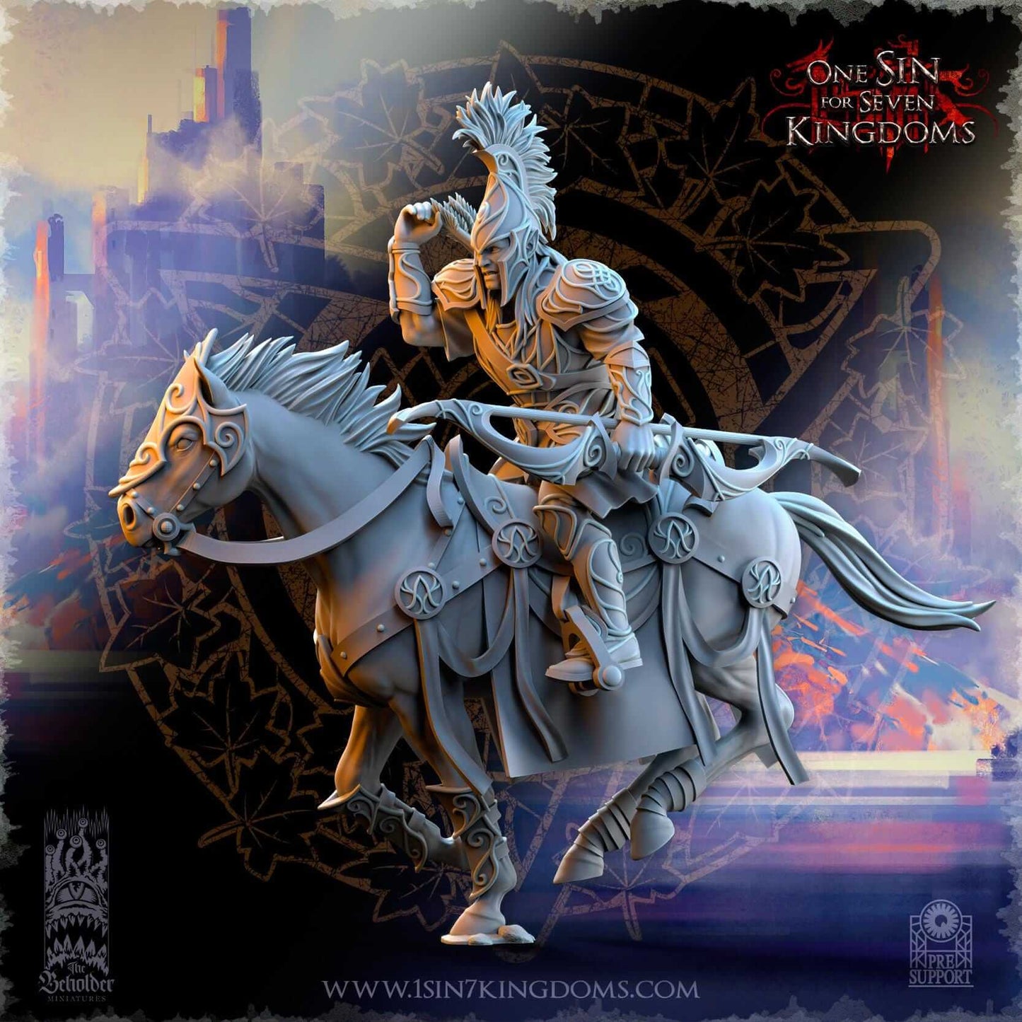 Archer Cavalry - Silvermoor Elves - One Sin for Seven Kingdoms - Beholder Miniatures