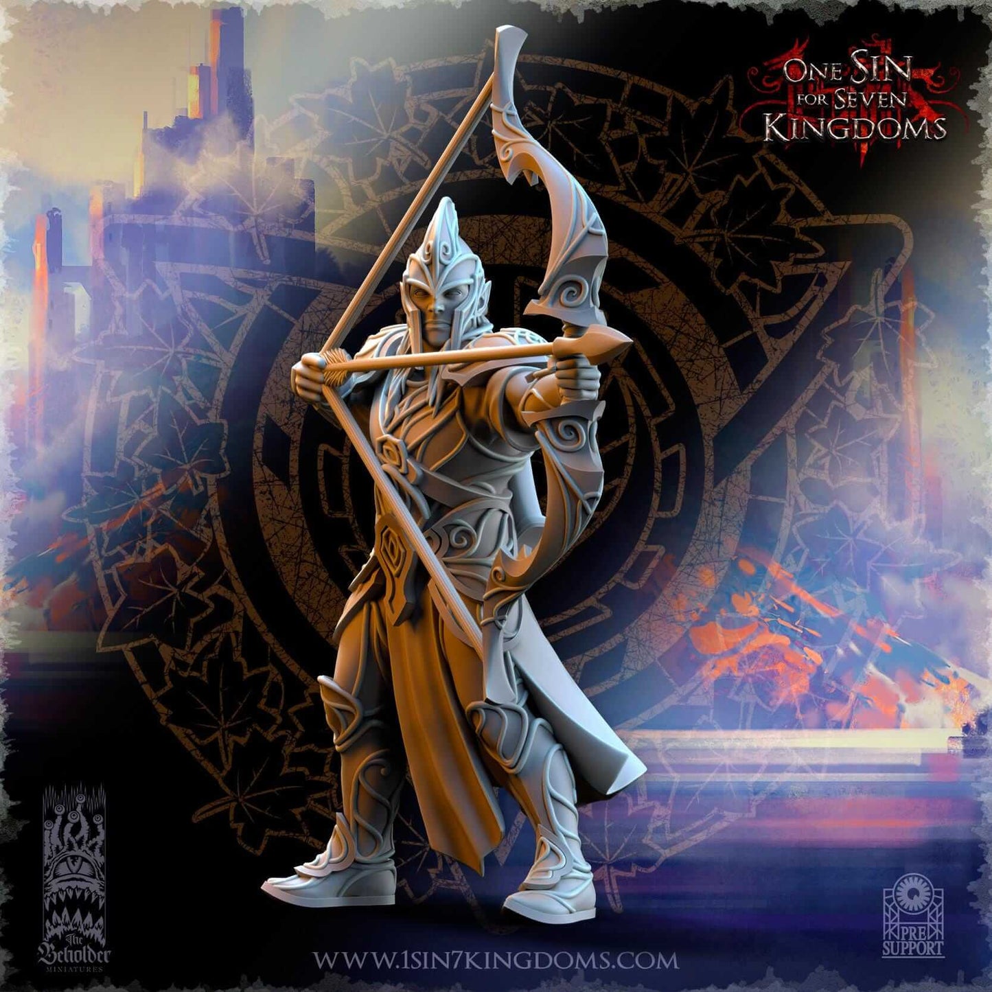Elven Archers - Silvermoor Elves - One Sin for Seven Kingdoms - Beholder Miniatures