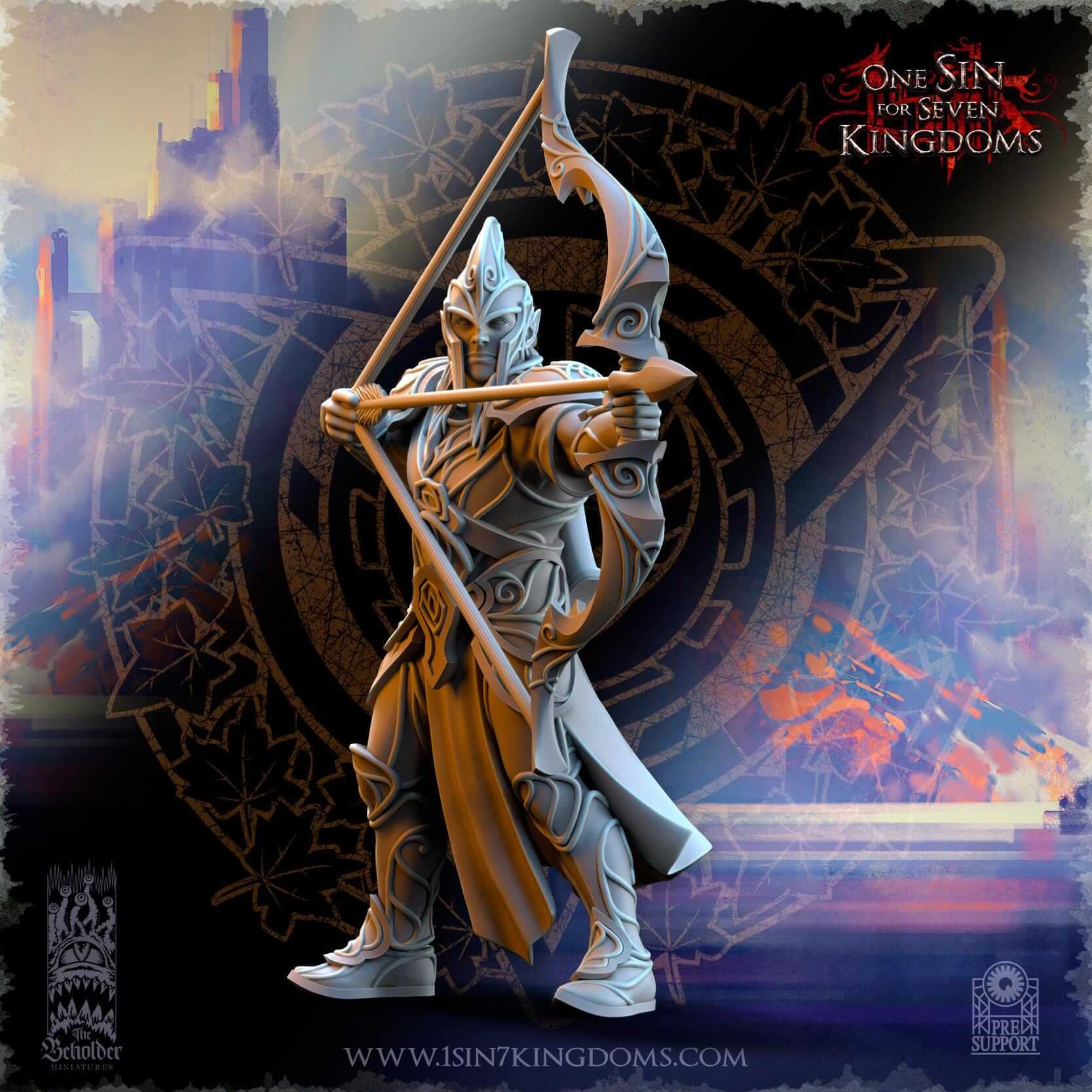 Elven Archers - Silvermoor Elves - One Sin for Seven Kingdoms - Beholder Miniatures