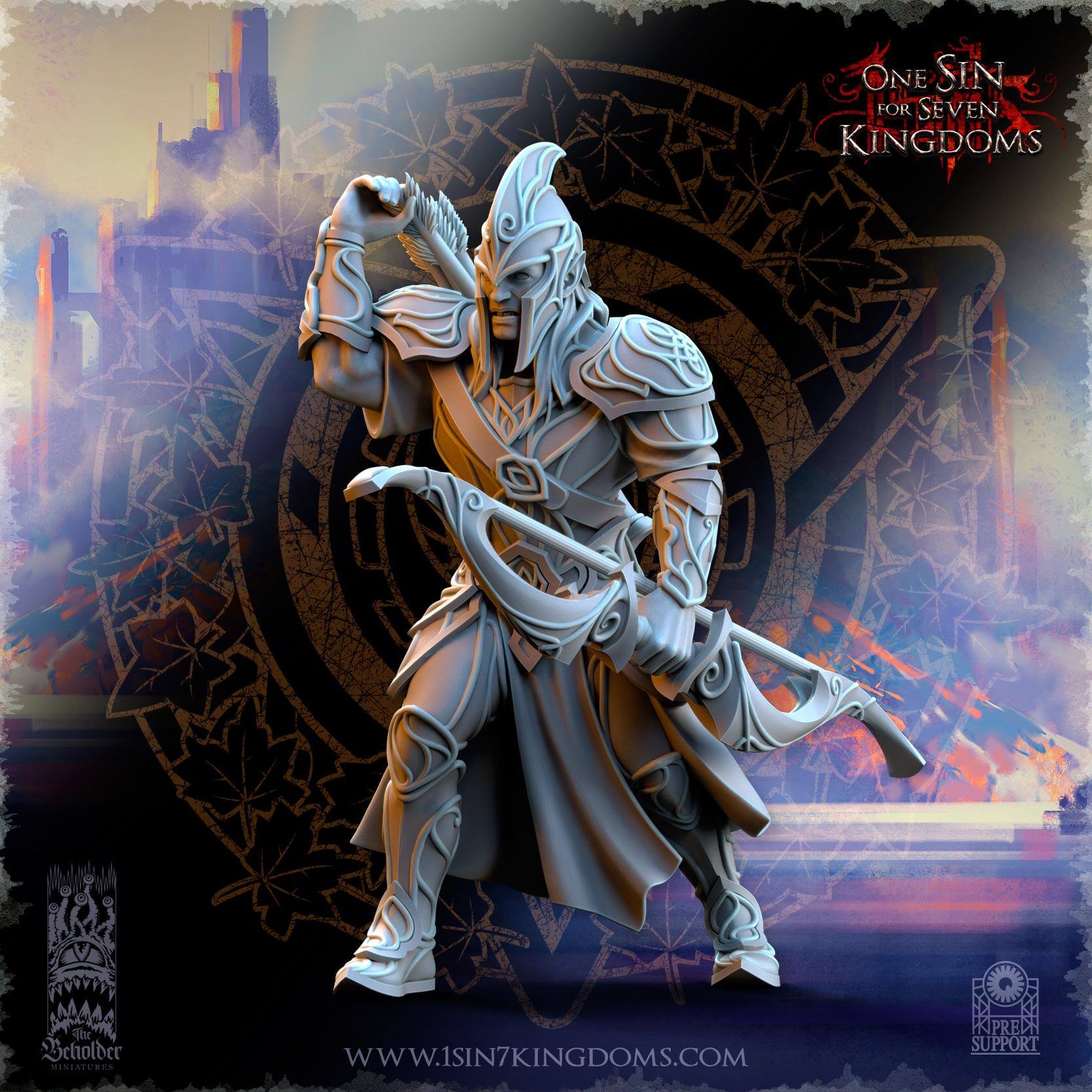 Elven Archers - Silvermoor Elves - One Sin for Seven Kingdoms - Beholder Miniatures