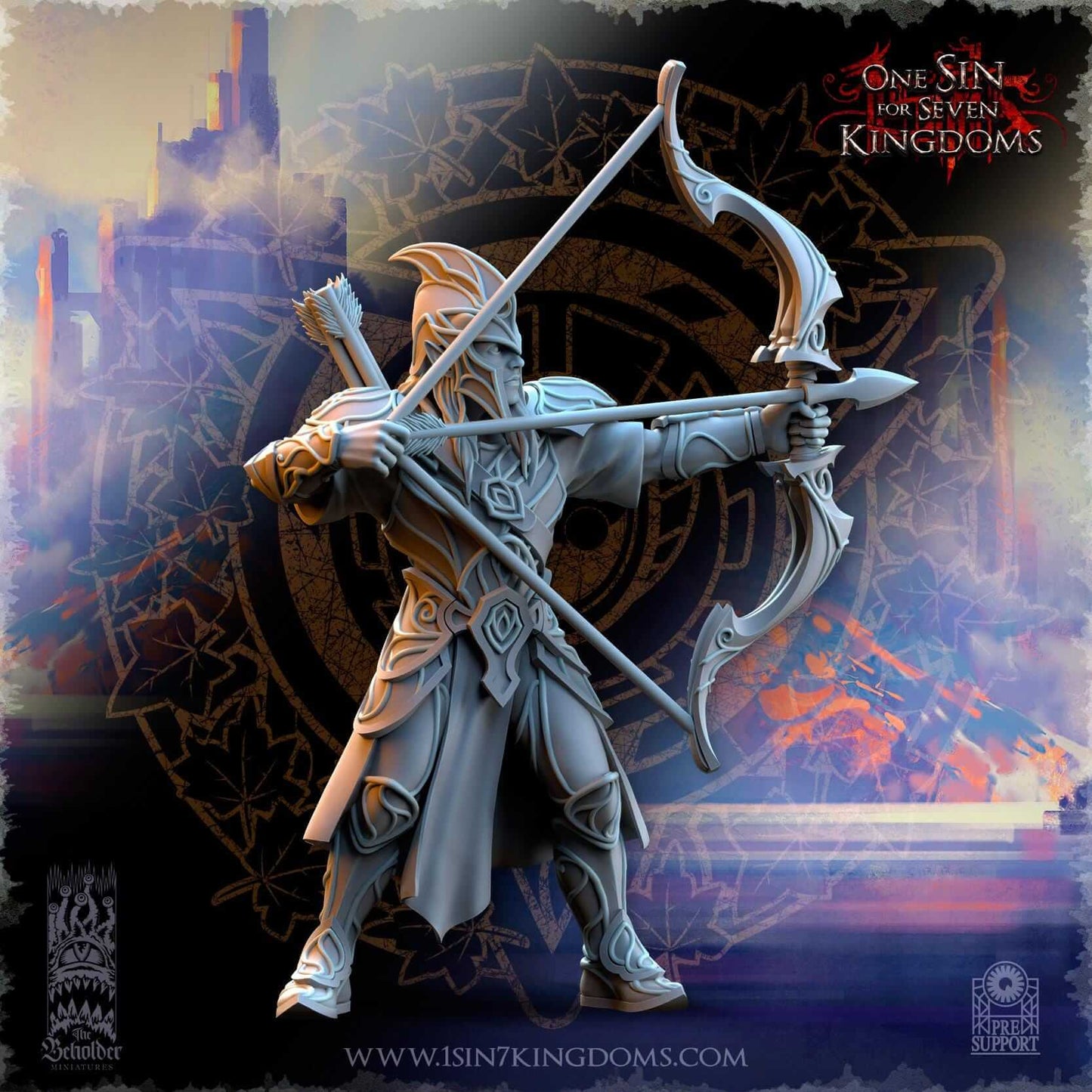 Elven Archers - Silvermoor Elves - One Sin for Seven Kingdoms - Beholder Miniatures