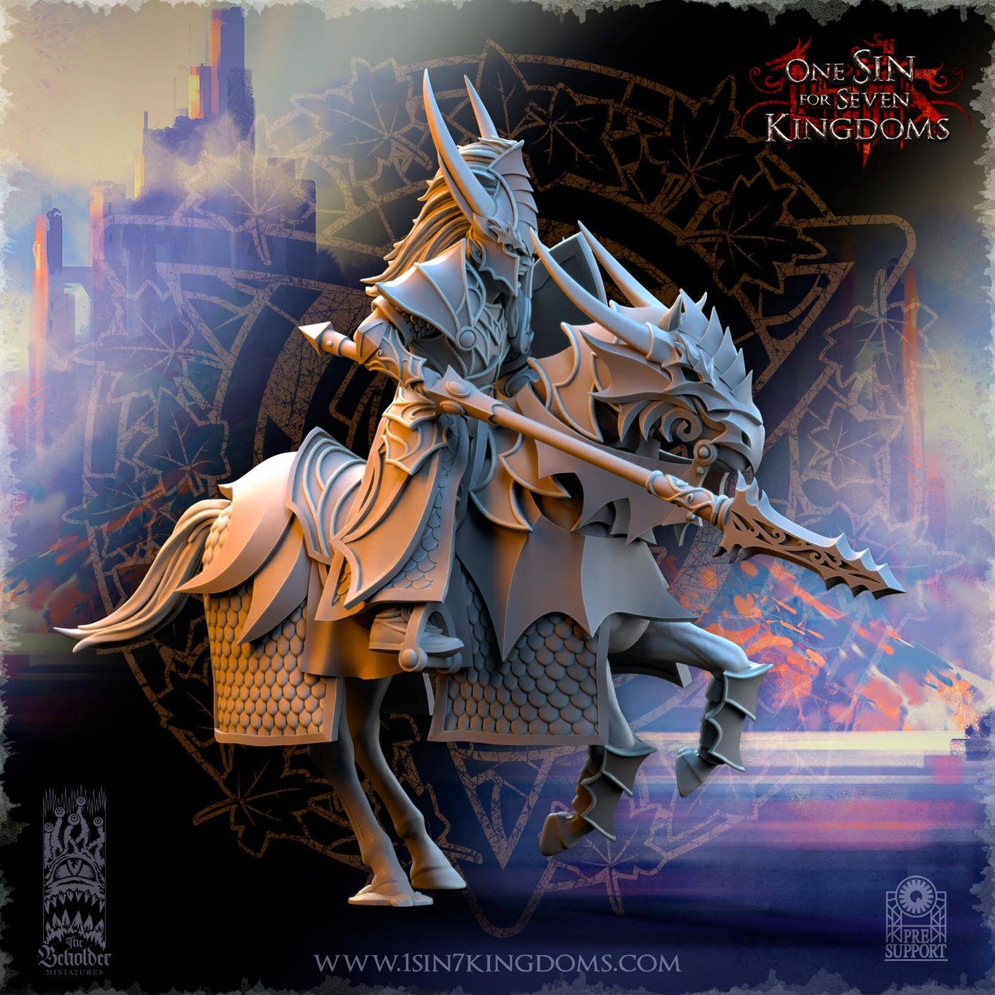 Dragonborn Knights - Silvermoor Elves - One Sin for Seven Kingdoms - Beholder Miniatures