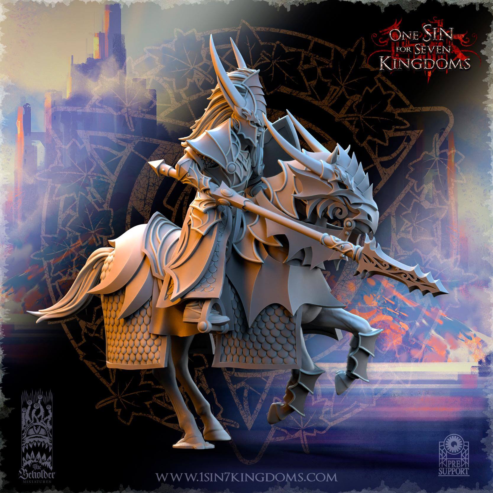 Dragonborn Knights - Silvermoor Elves - One Sin for Seven Kingdoms - Beholder Miniatures