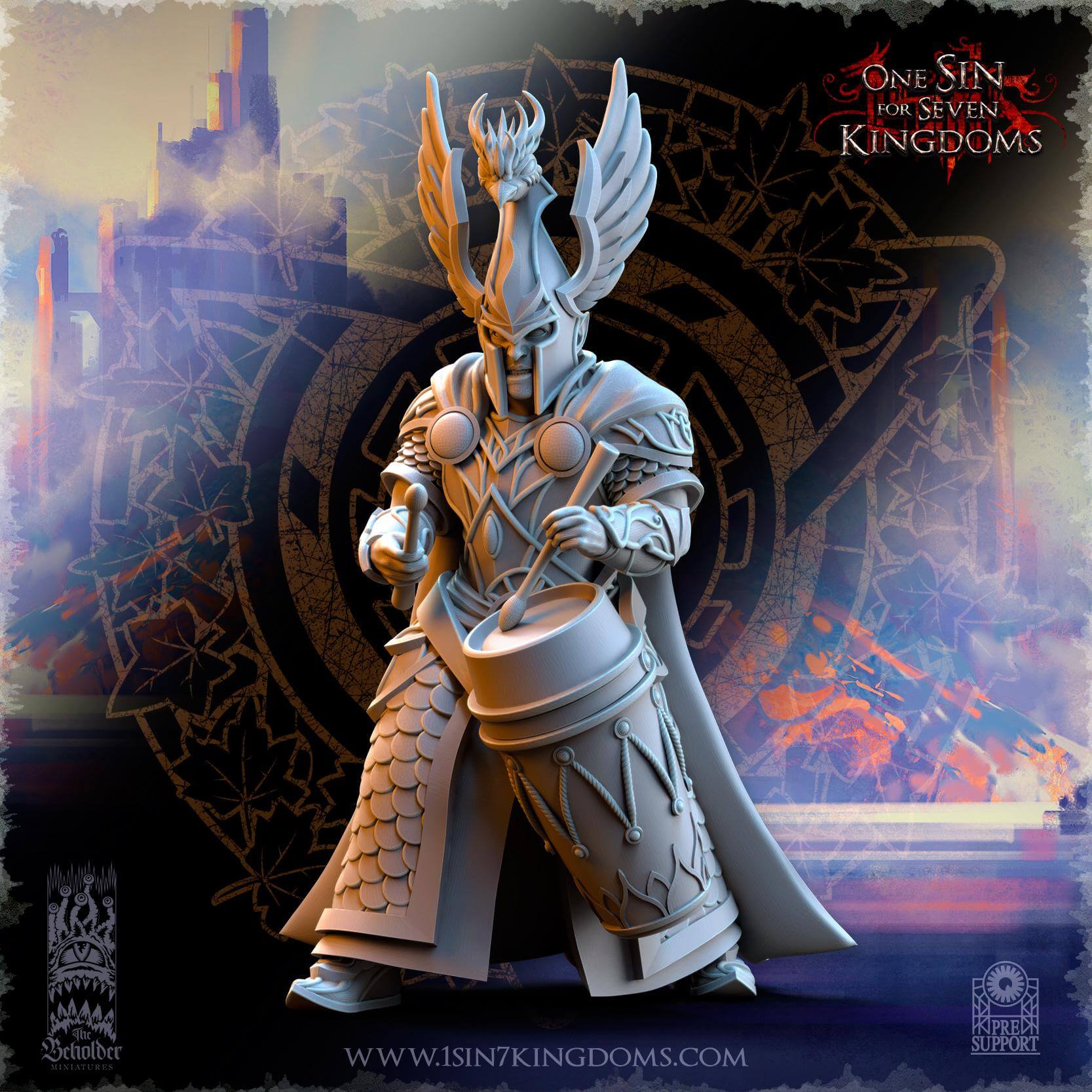 Searing Bird Guardians - Silvermoor Elves - One Sin for Seven Kingdoms - Beholder Miniatures
