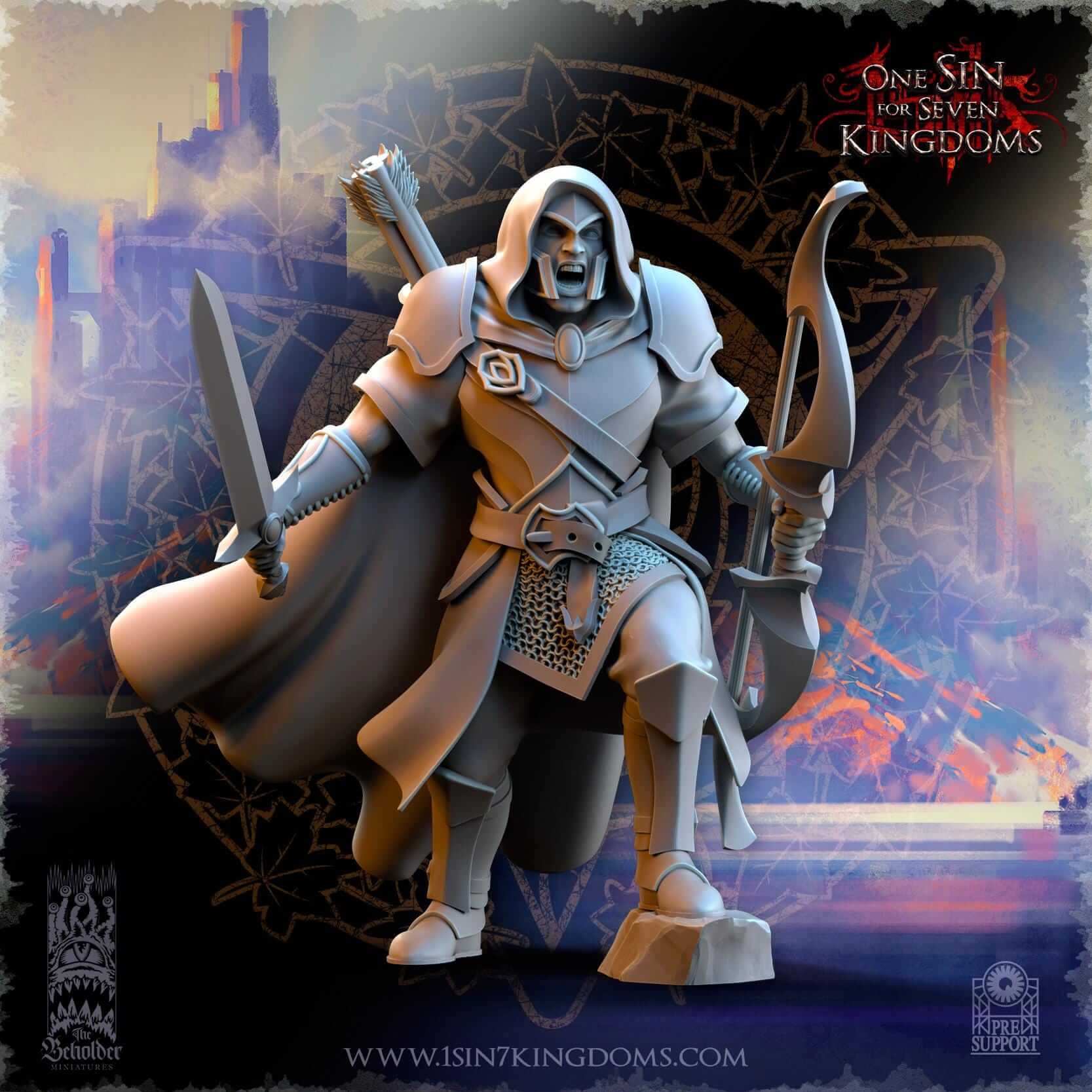Shades of Ashur - Silvermoor Elves - One Sin for Seven Kingdoms - Beholder Miniatures
