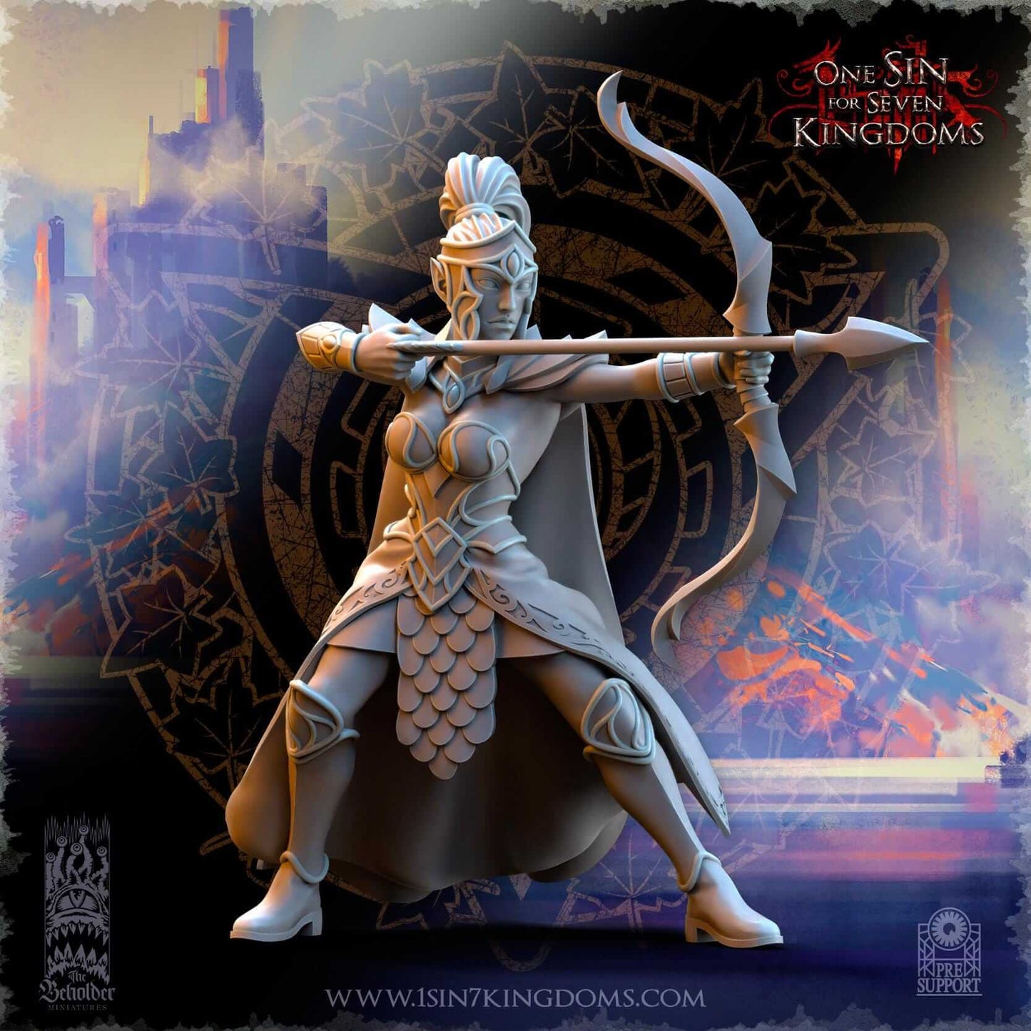 Sisterhood Archers- Silvermoor Elves - One Sin for Seven Kingdoms - Beholder Miniatures