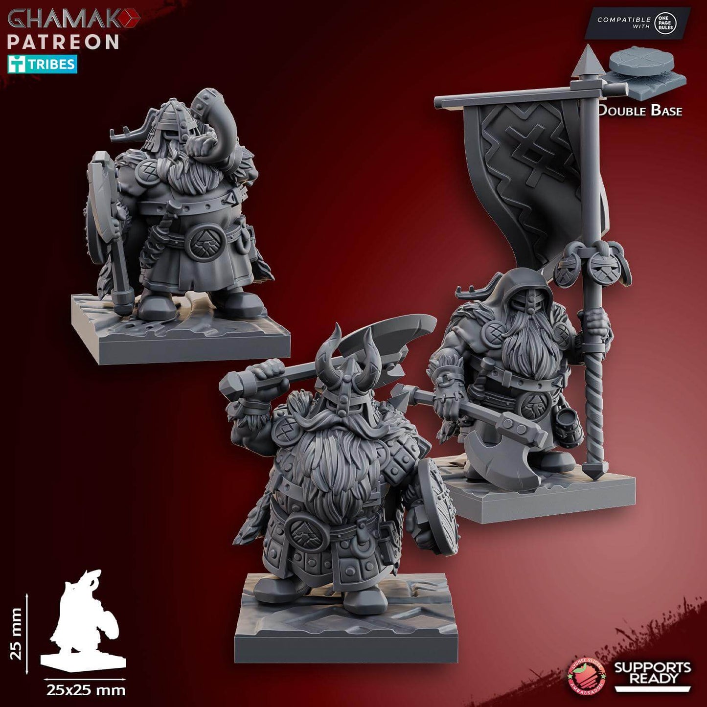 Dwarf Clan Rangers with Axes - Miniatures by Ghamak