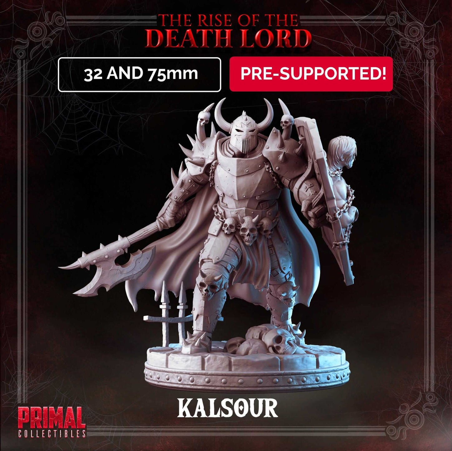 Kalsour Dark Knight - The Rise of the Death Lord Masters of Dungeons Quest Miniature Primal Collectibles