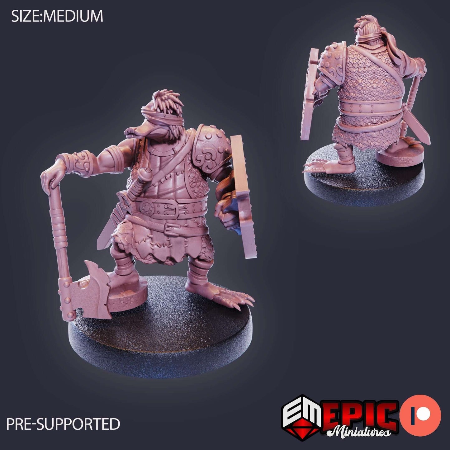 Duck Folk Mercenaries - Epic Miniatures - Dungeons and Dragons