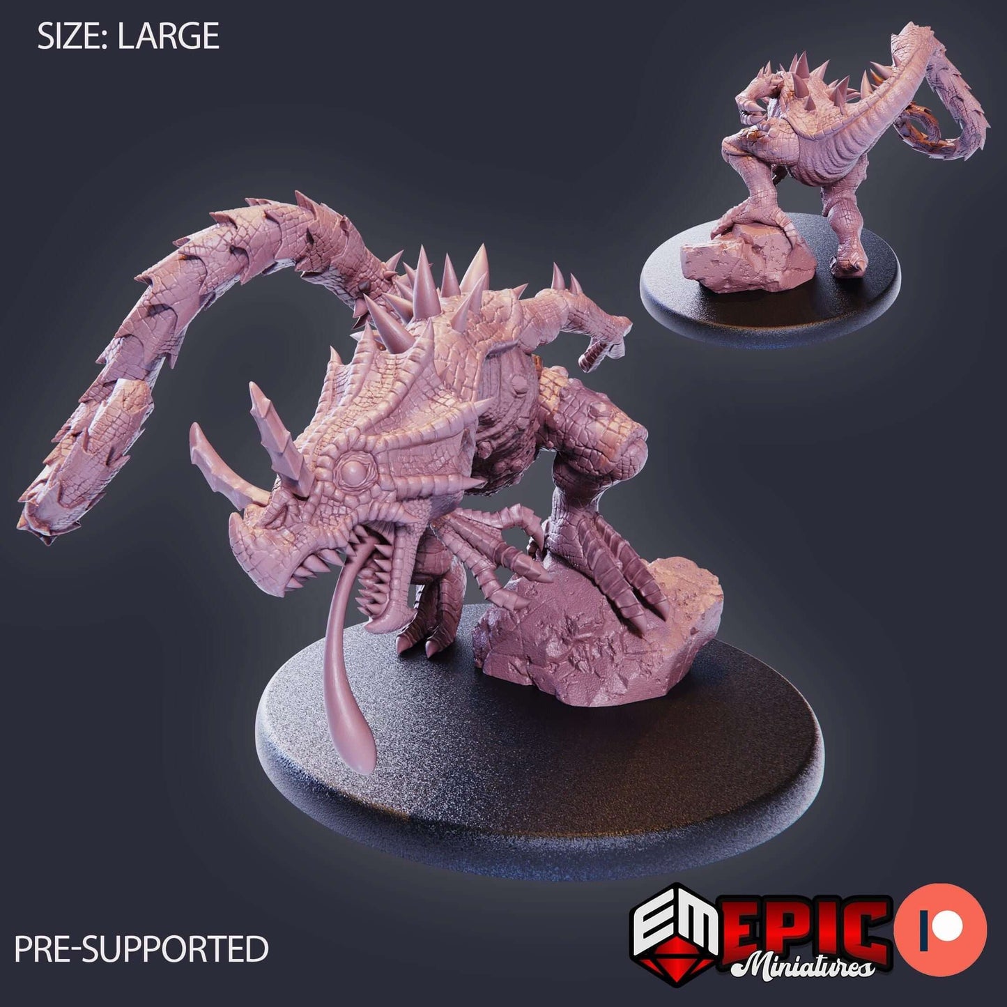 Chameleon Raptor - Epic Miniatures - Dungeons and Dragons