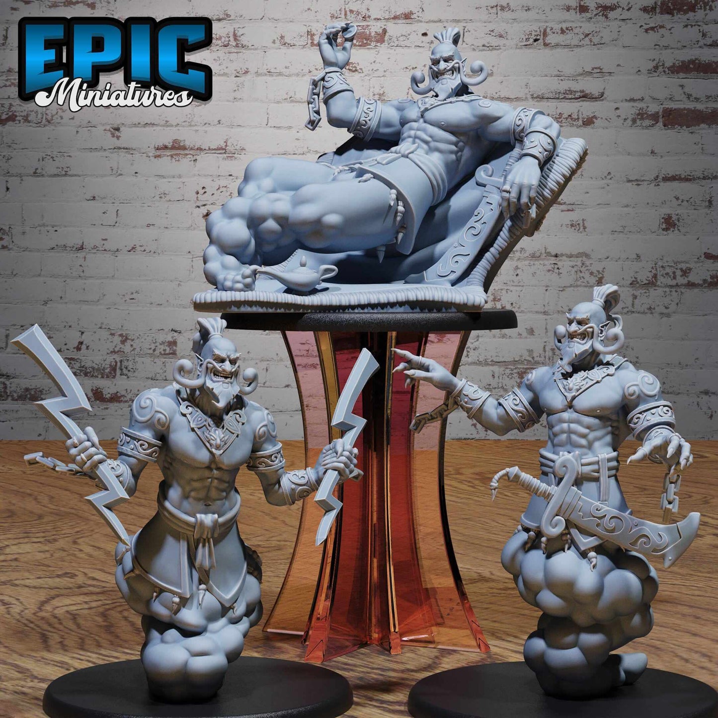 Grinning Djinn - Epic Miniatures - Dungeons and Dragons
