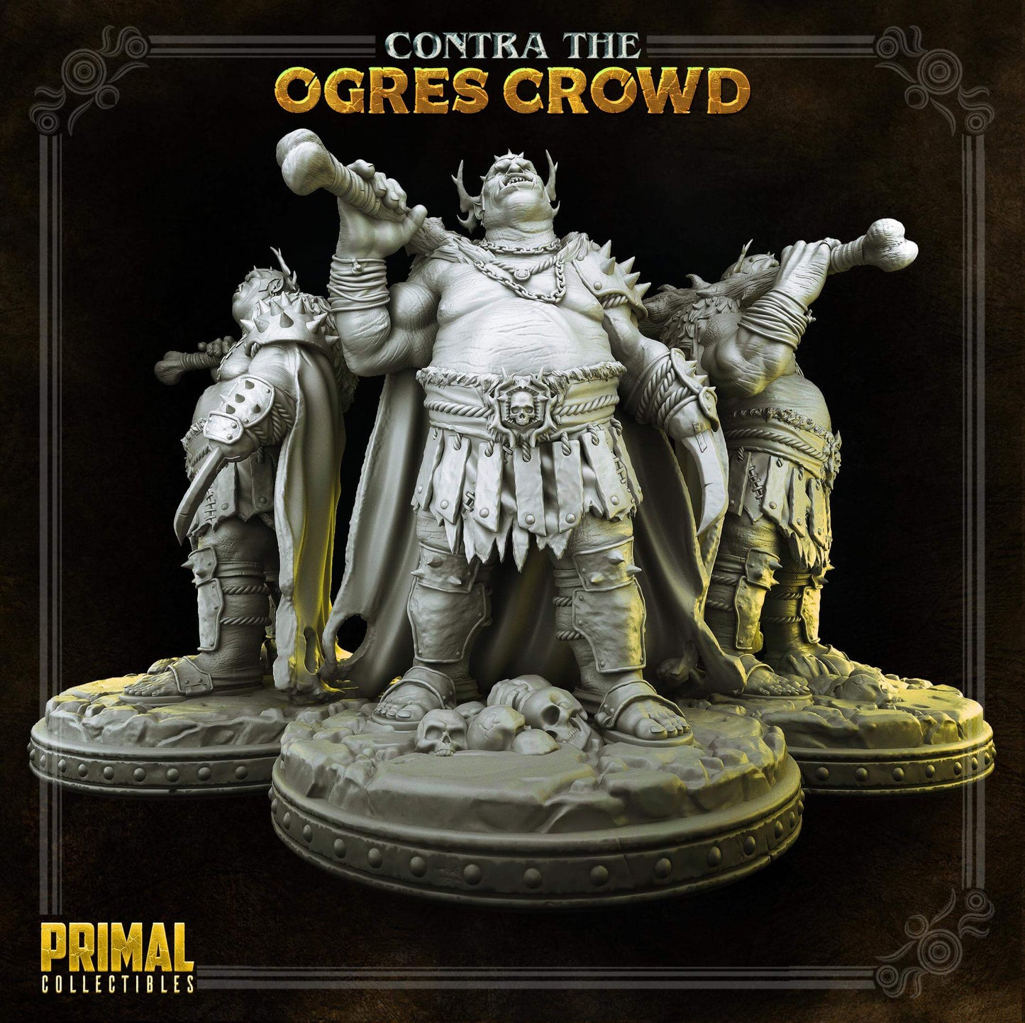 Gundahar Ogre Lord - The Rise of the Death Lord Masters of Dungeons Quest Miniature Primal Collectibles