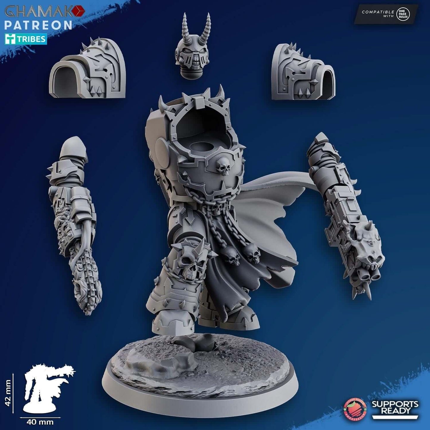 Exterminator Lord 2 - GrimDark Traitor - 40k Proxy