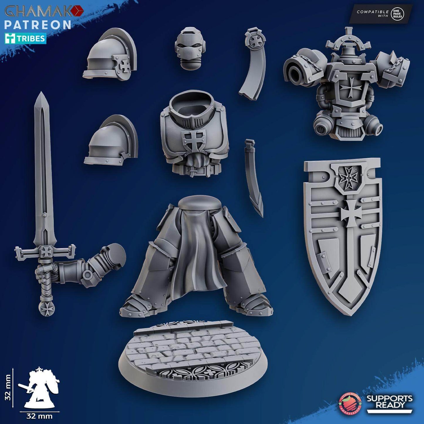 Sanctified Crusaders - Bladeguard - Ghamak Miniatures